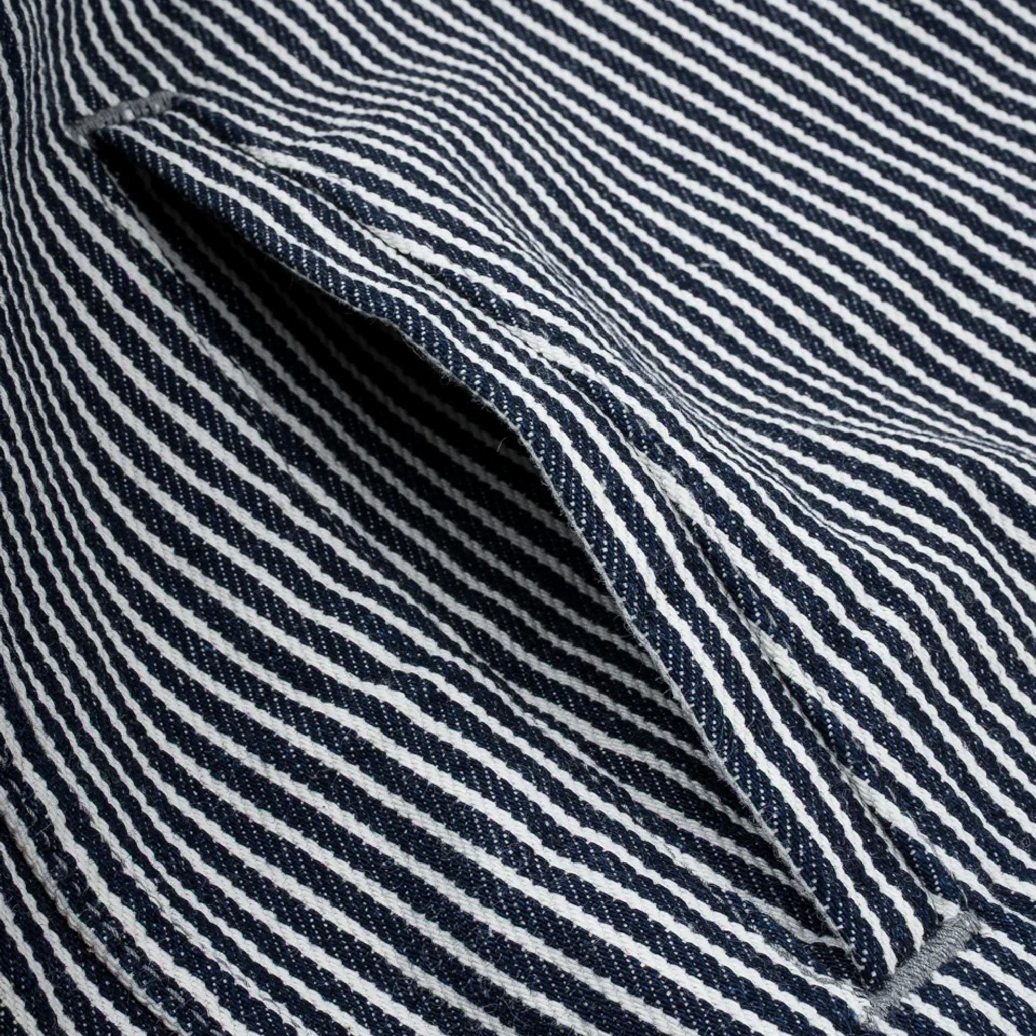 IHSH-421-IND 12oz Hickory Stripe CPO Shirt - Indigo