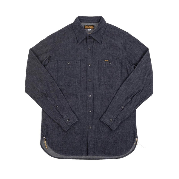 Iron Heart IHSH-351-IND - 10oz Selvedge Denim Work Shirt Indigo