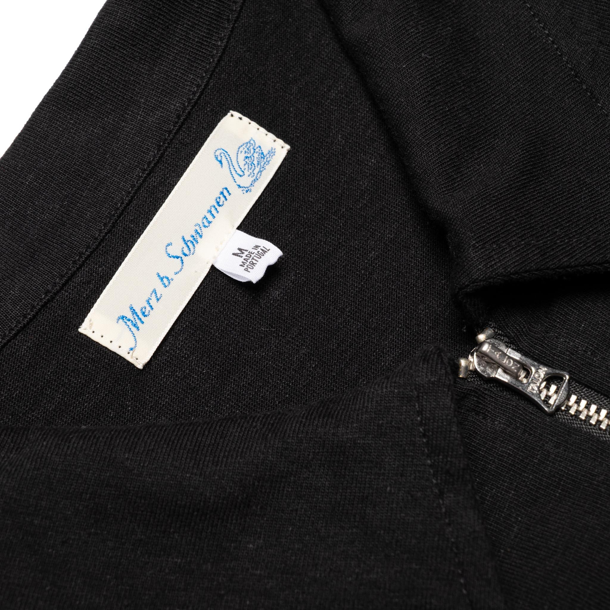 GIZAZIP01.99.4 Sturdy Boxy Fit Giza Cotton-Hemp Zip T-Shirt Black