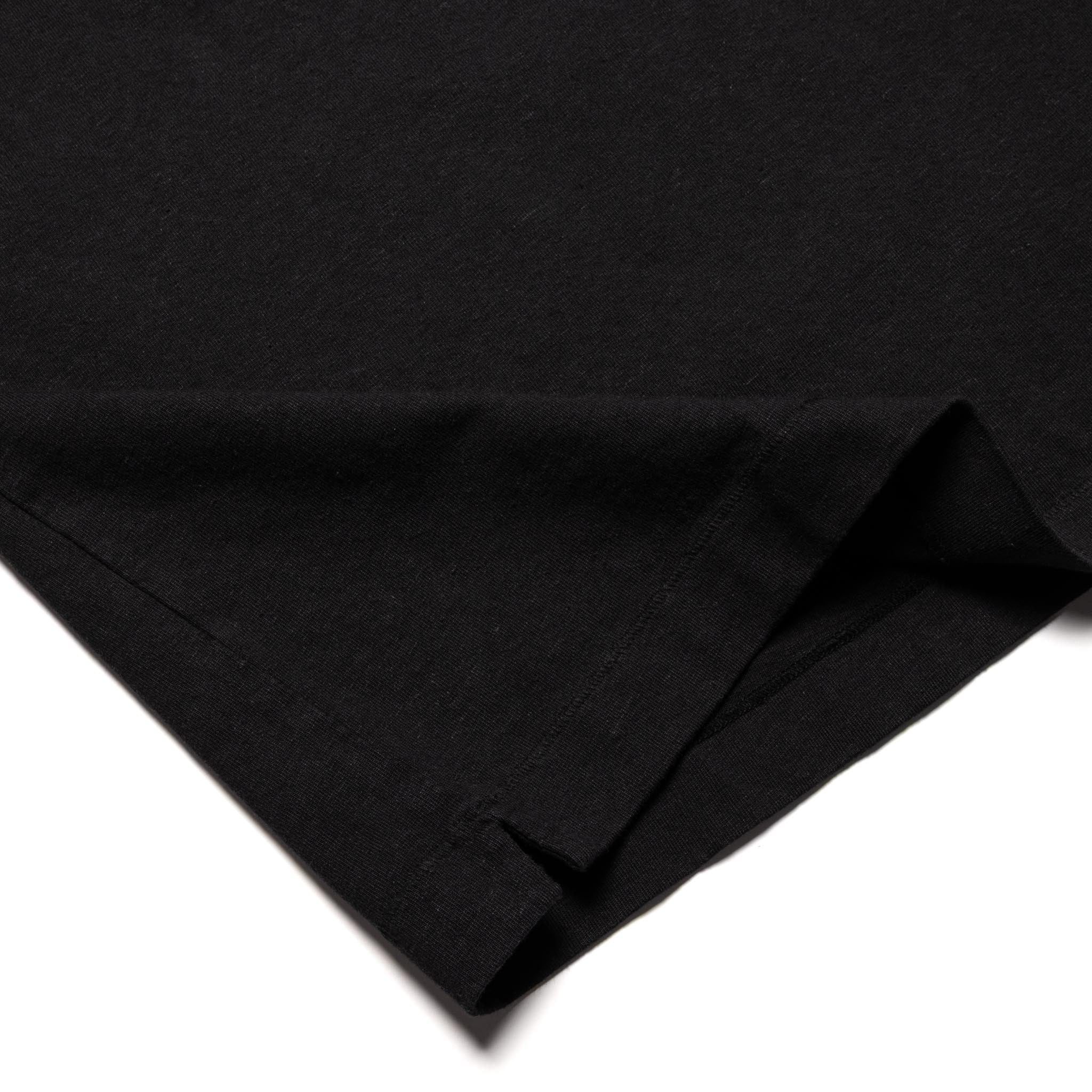 GIZAZIP01.99.4 Sturdy Boxy Fit Giza Cotton-Hemp Zip T-Shirt Black