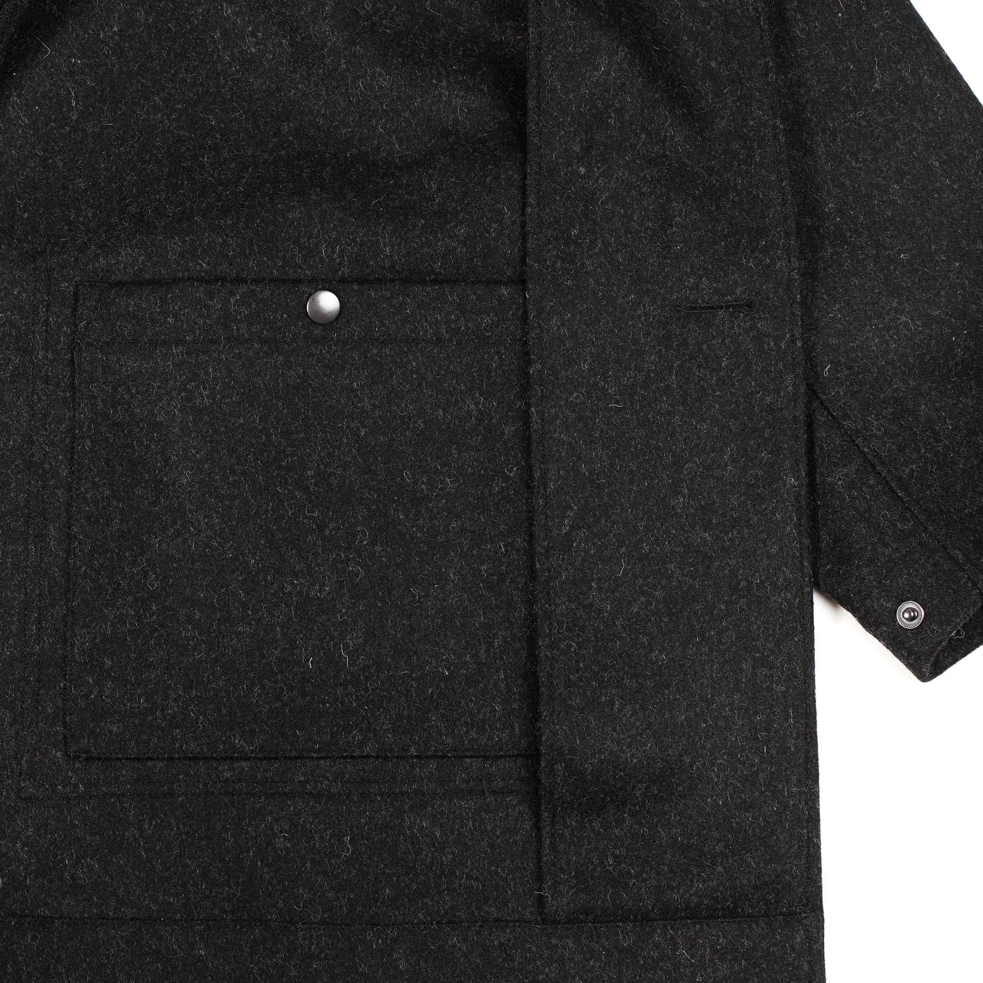Mevi Coat - Wool Melton - Charcoal