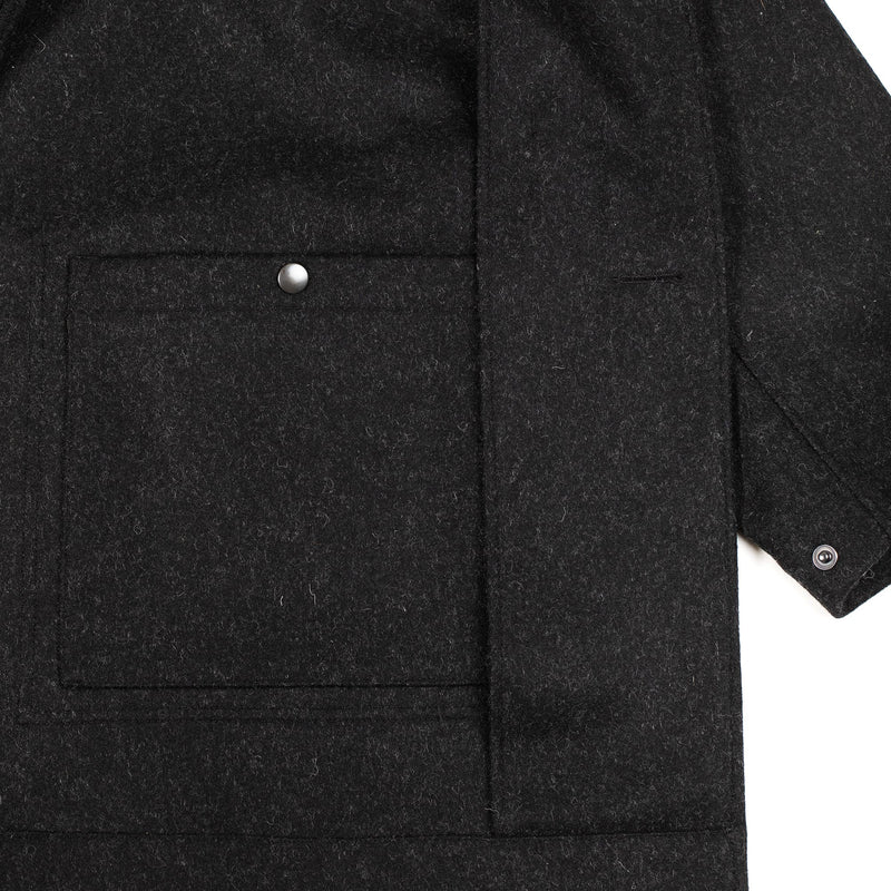 Mevi Coat - Wool Melton - Charcoal