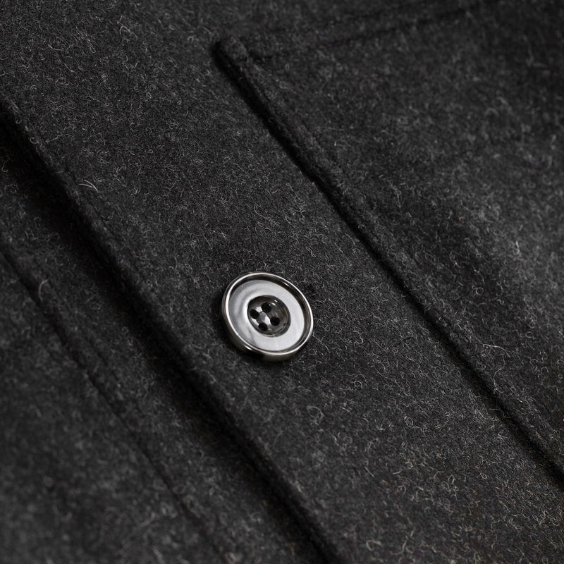Mevi Coat - Wool Melton - Charcoal