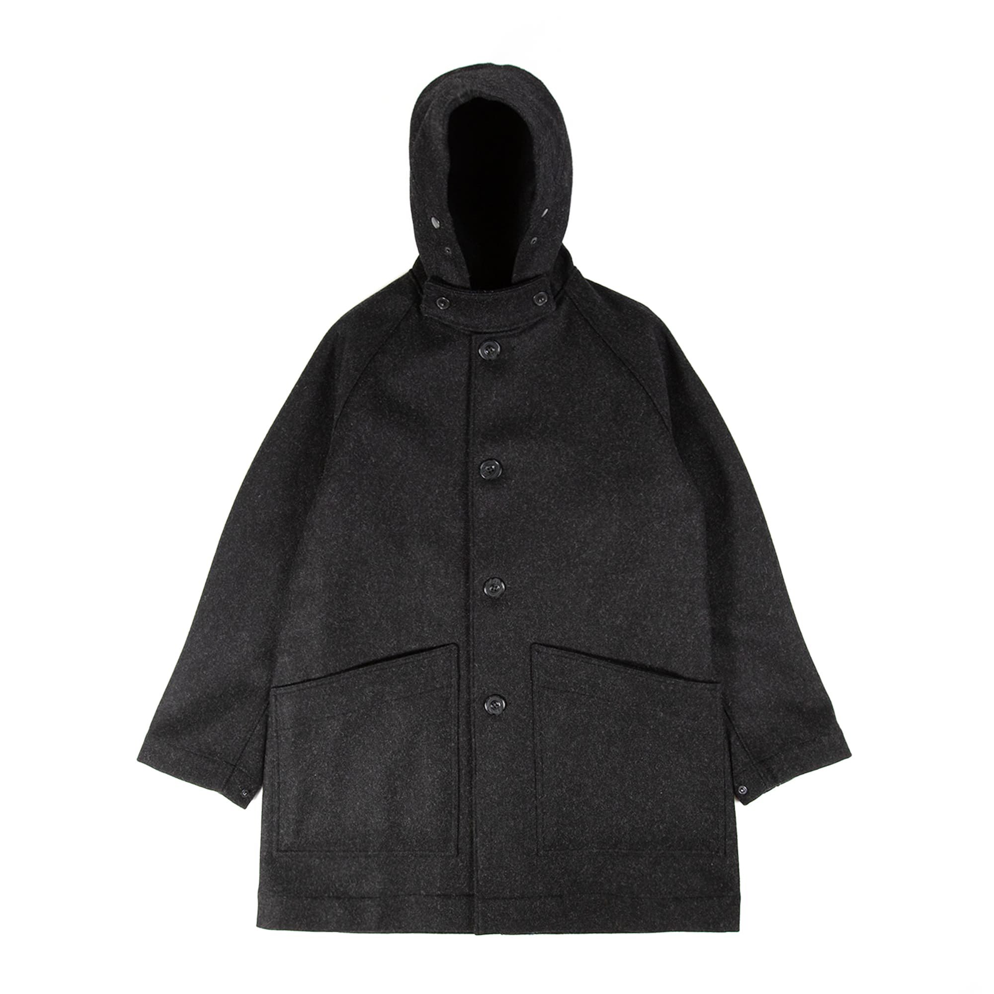 Mevi Coat - Wool Melton - Charcoal