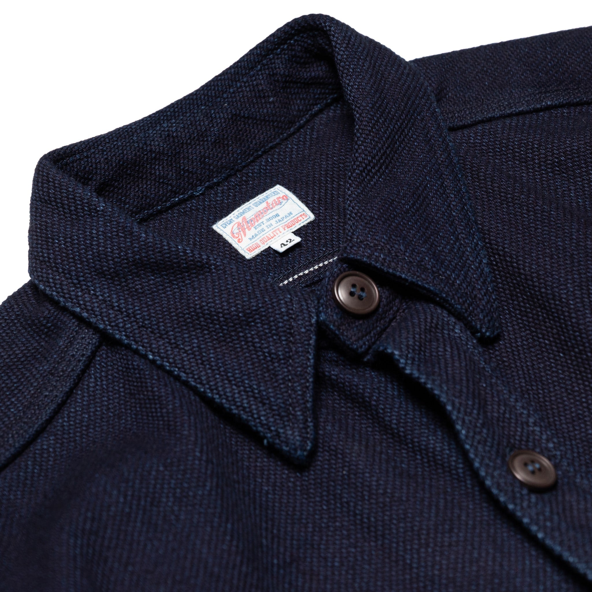 MZLS1070 Work Shirt Heavyweight Indigo Sashiko Dobby