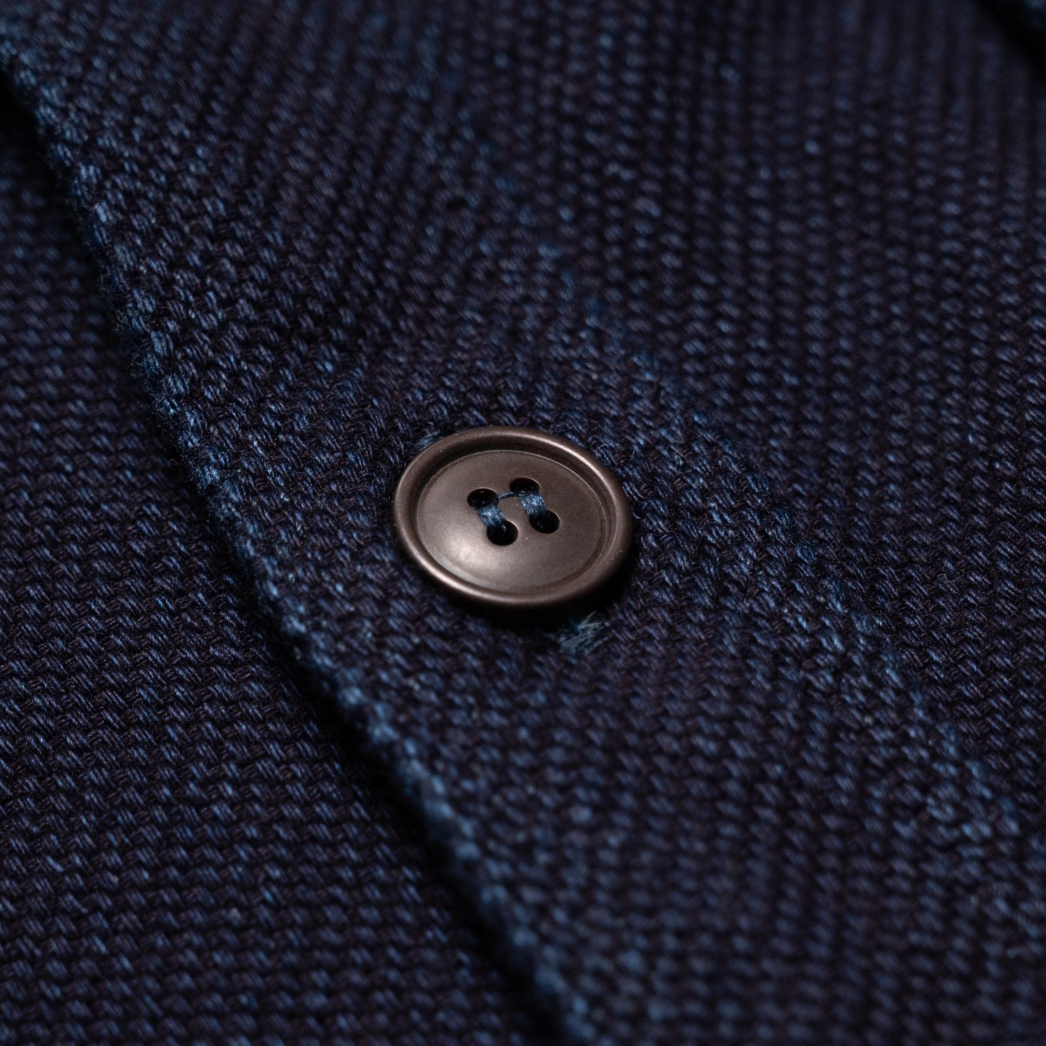 MZLS1070 Work Shirt Heavyweight Indigo Sashiko Dobby