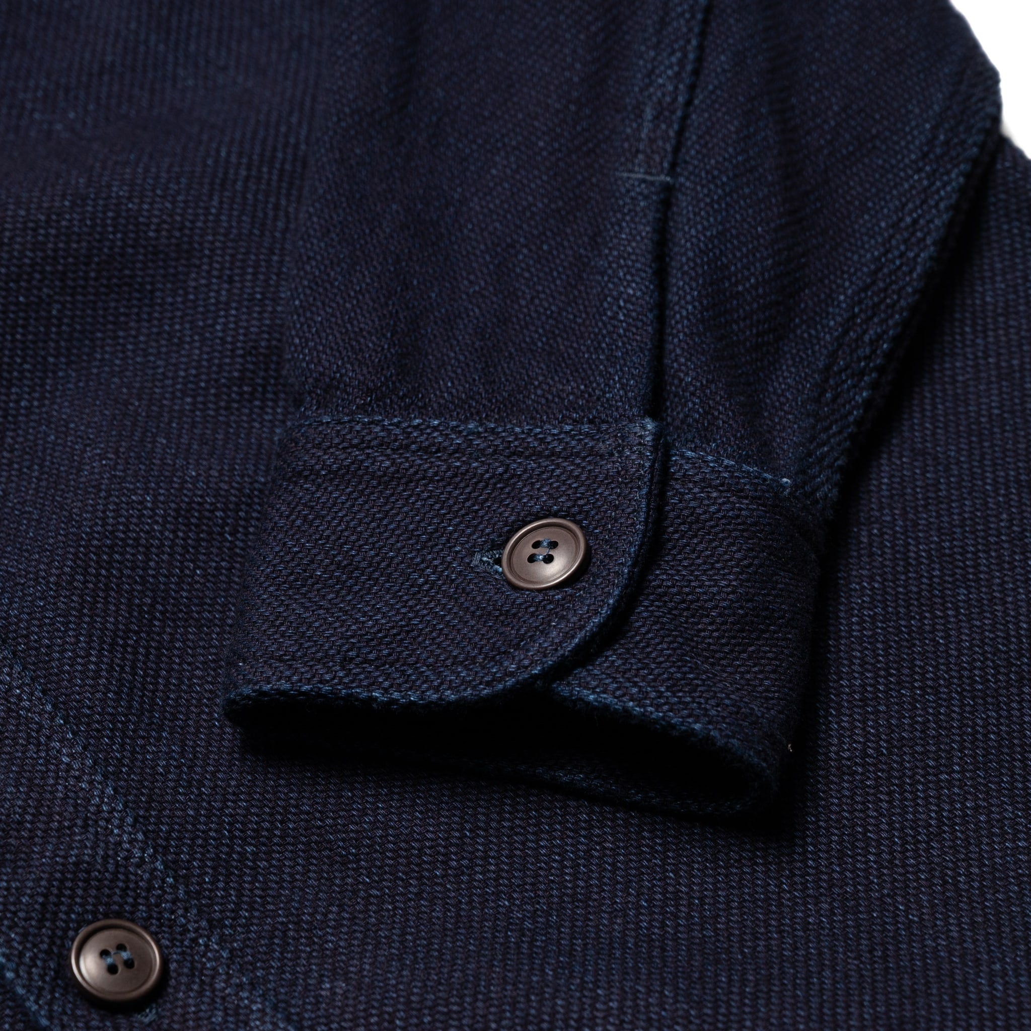 MZLS1070 Work Shirt Heavyweight Indigo Sashiko Dobby