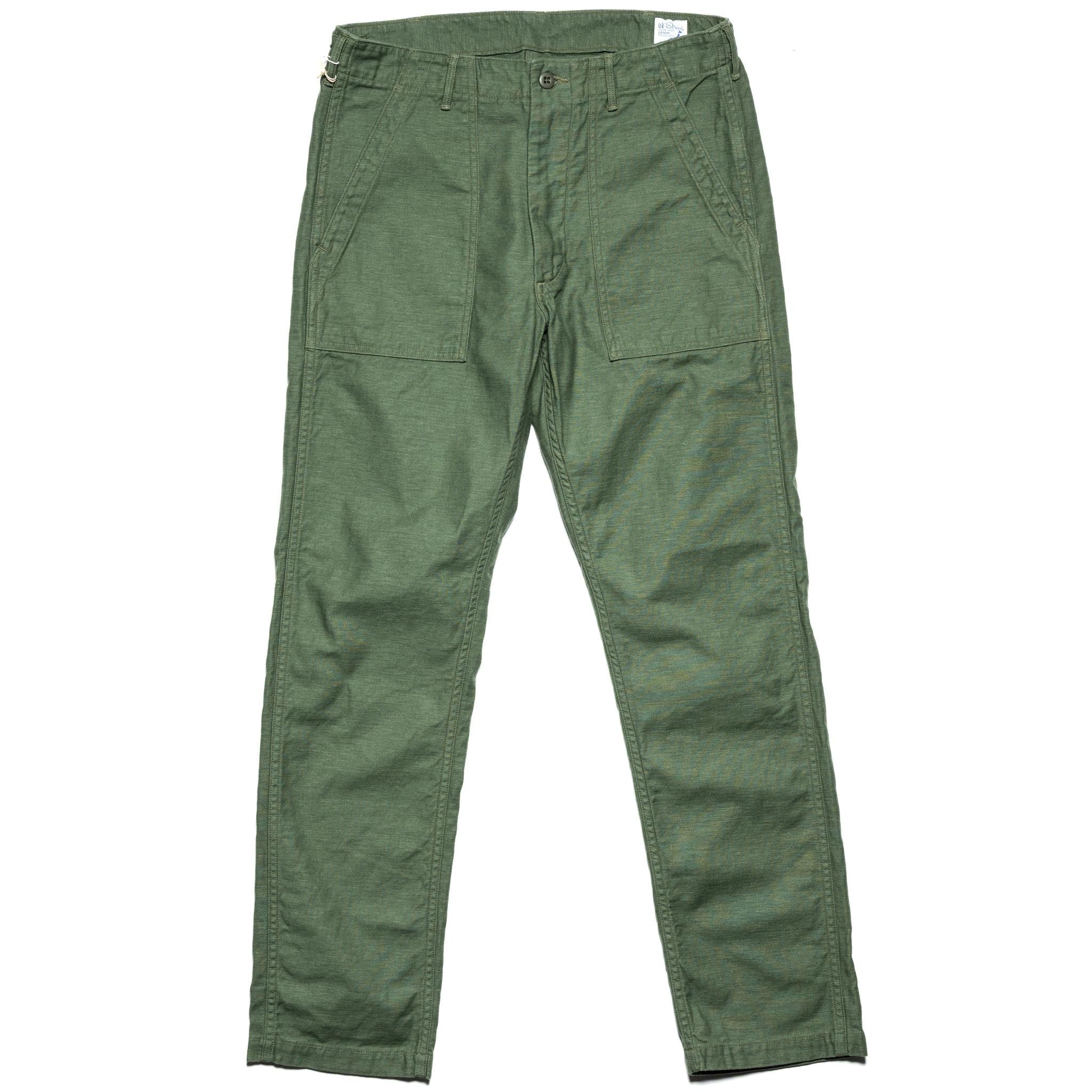 orSlow 01-5032-16 Slim Fit Fatigue Pants Green | BlackBlue