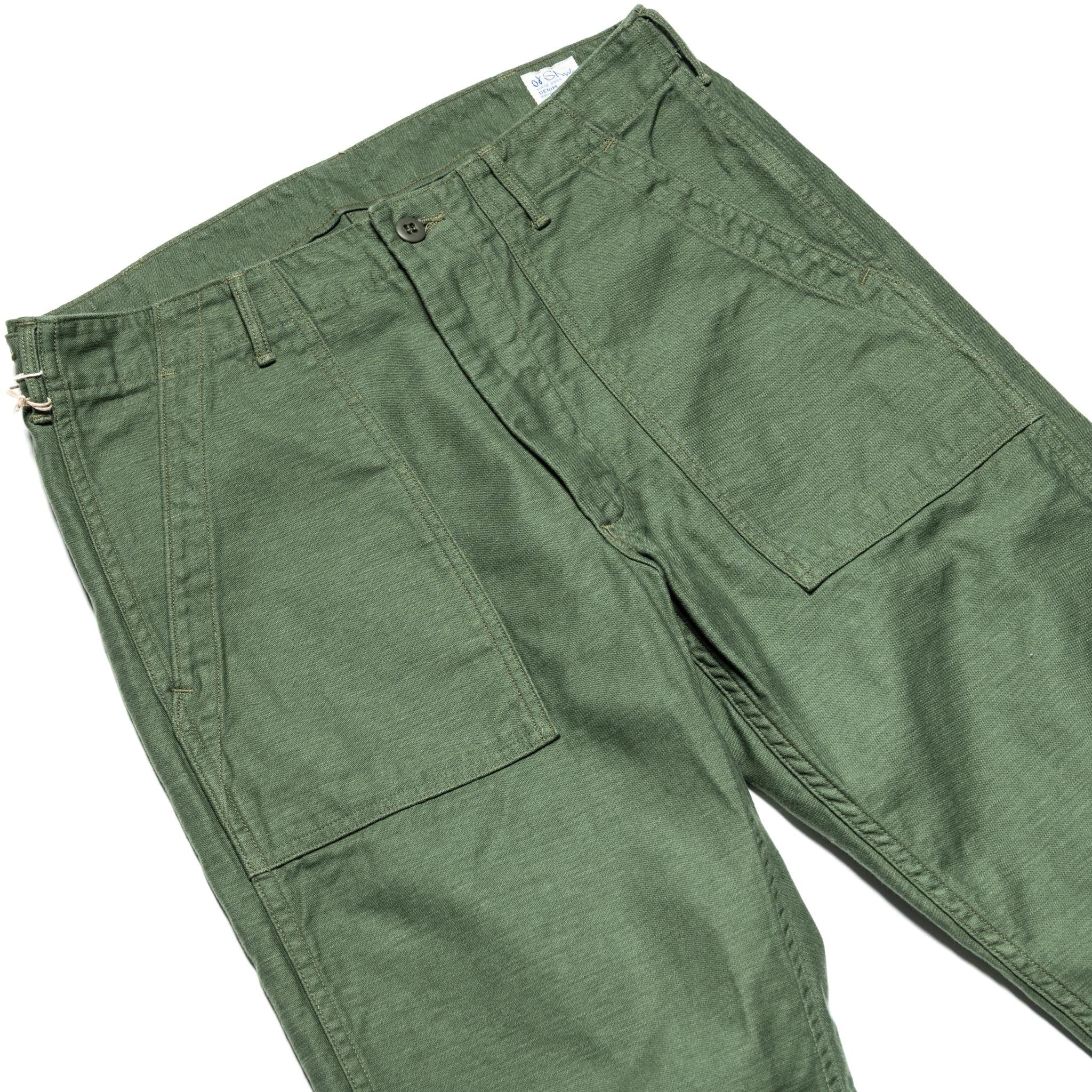 orSlow 01-5032-16 Slim Fit Fatigue Pants Green | BlackBlue