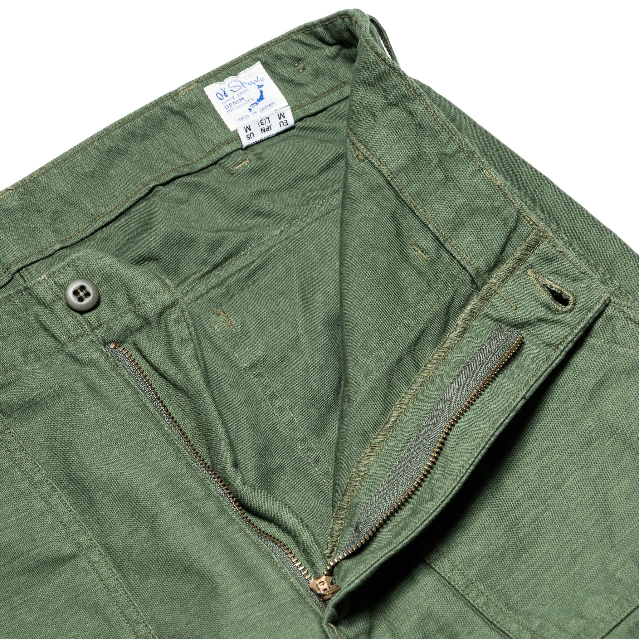 orSlow 01-5032-16 Slim Fit Fatigue Pants Green | BlackBlue