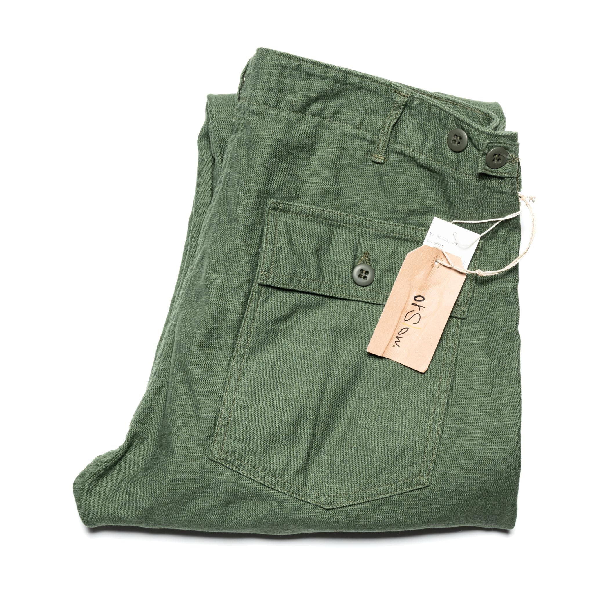 orSlow 01-5032-16 Slim Fit Fatigue Pants Green | BlackBlue