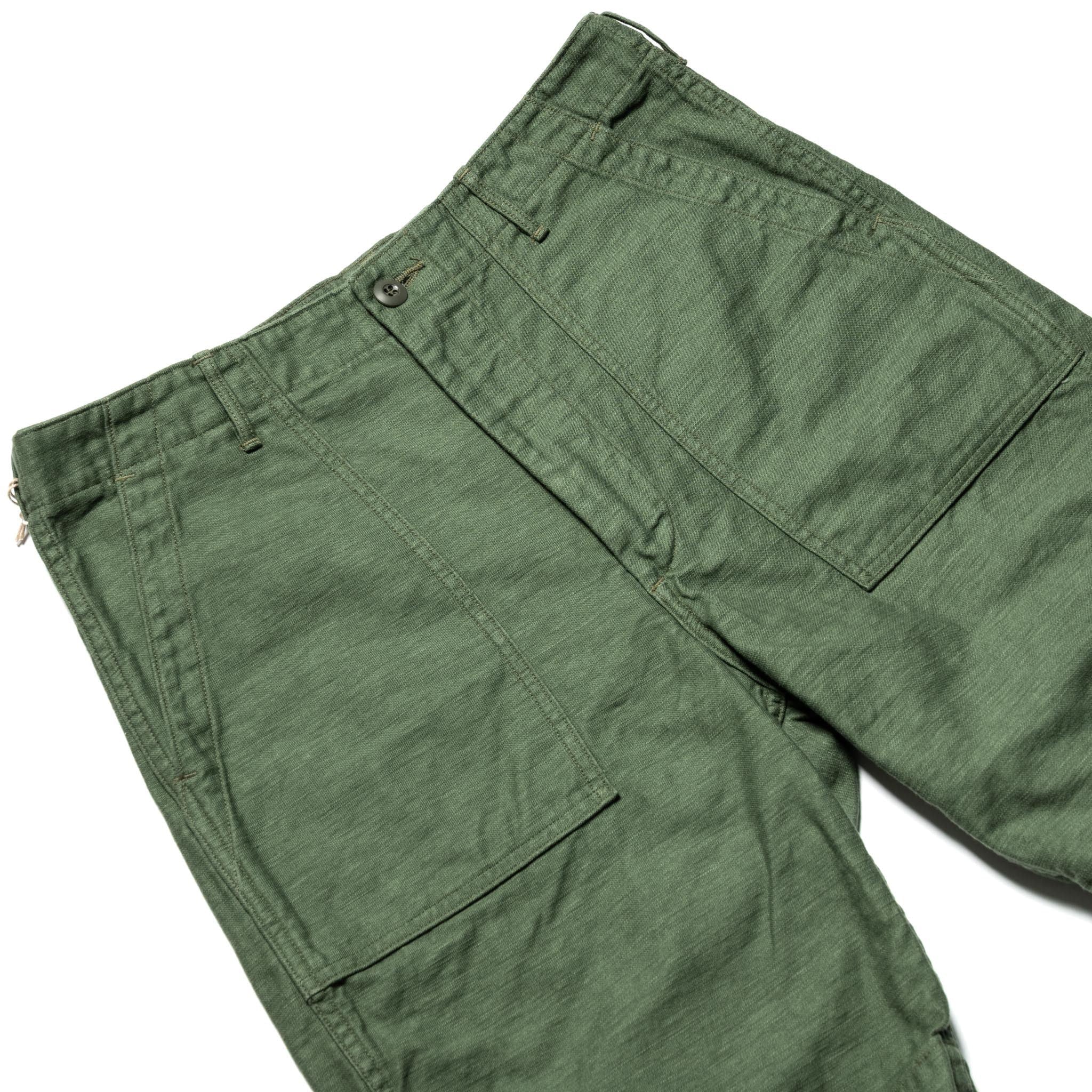 orSlow 01-7002-16 U.S. Army Fatigue Shorts Green | BlackBlue