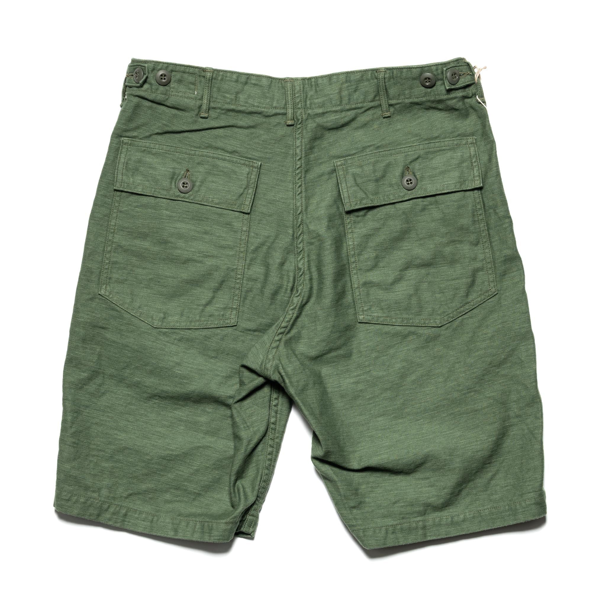 orSlow 01-7002-16 U.S. Army Fatigue Shorts Green | BlackBlue