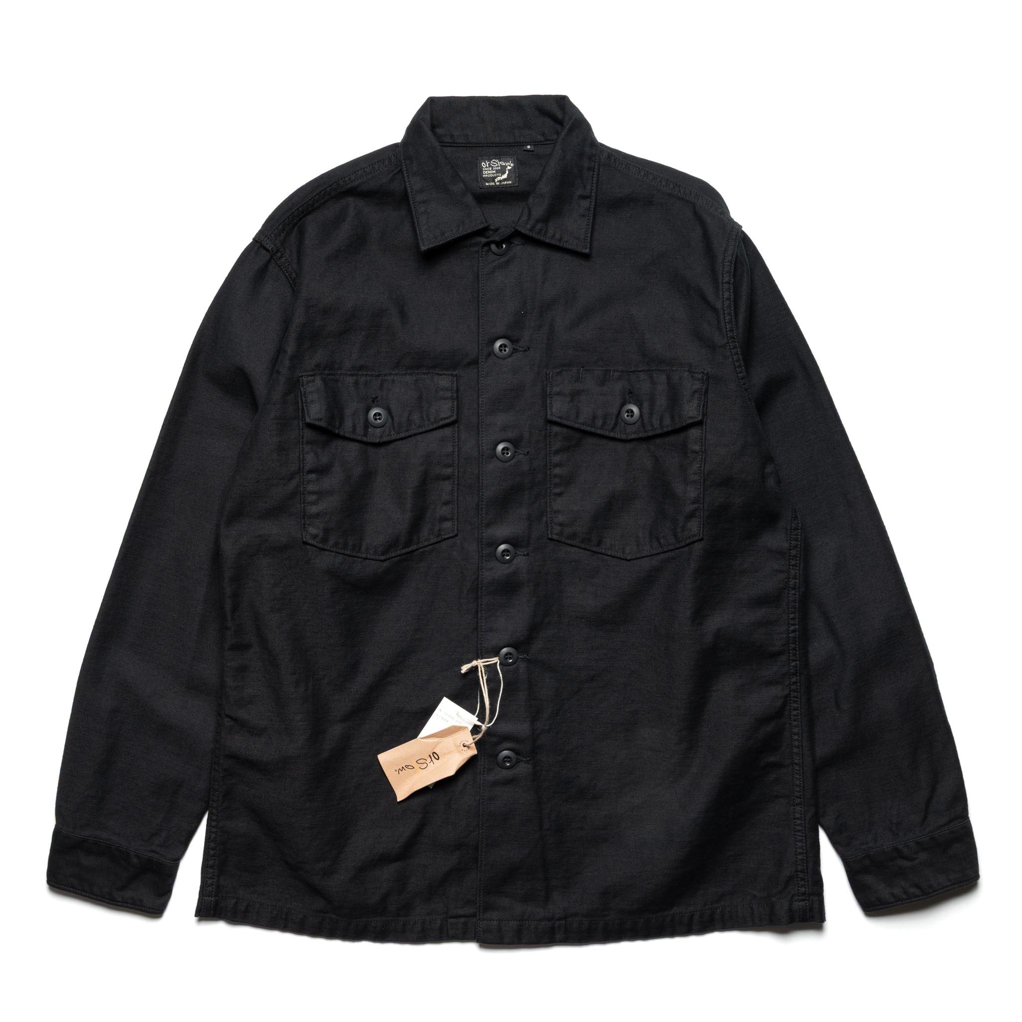 orSlow 03-8045-J61 U.s Army Fatigue Shirt Black | BlackBlue