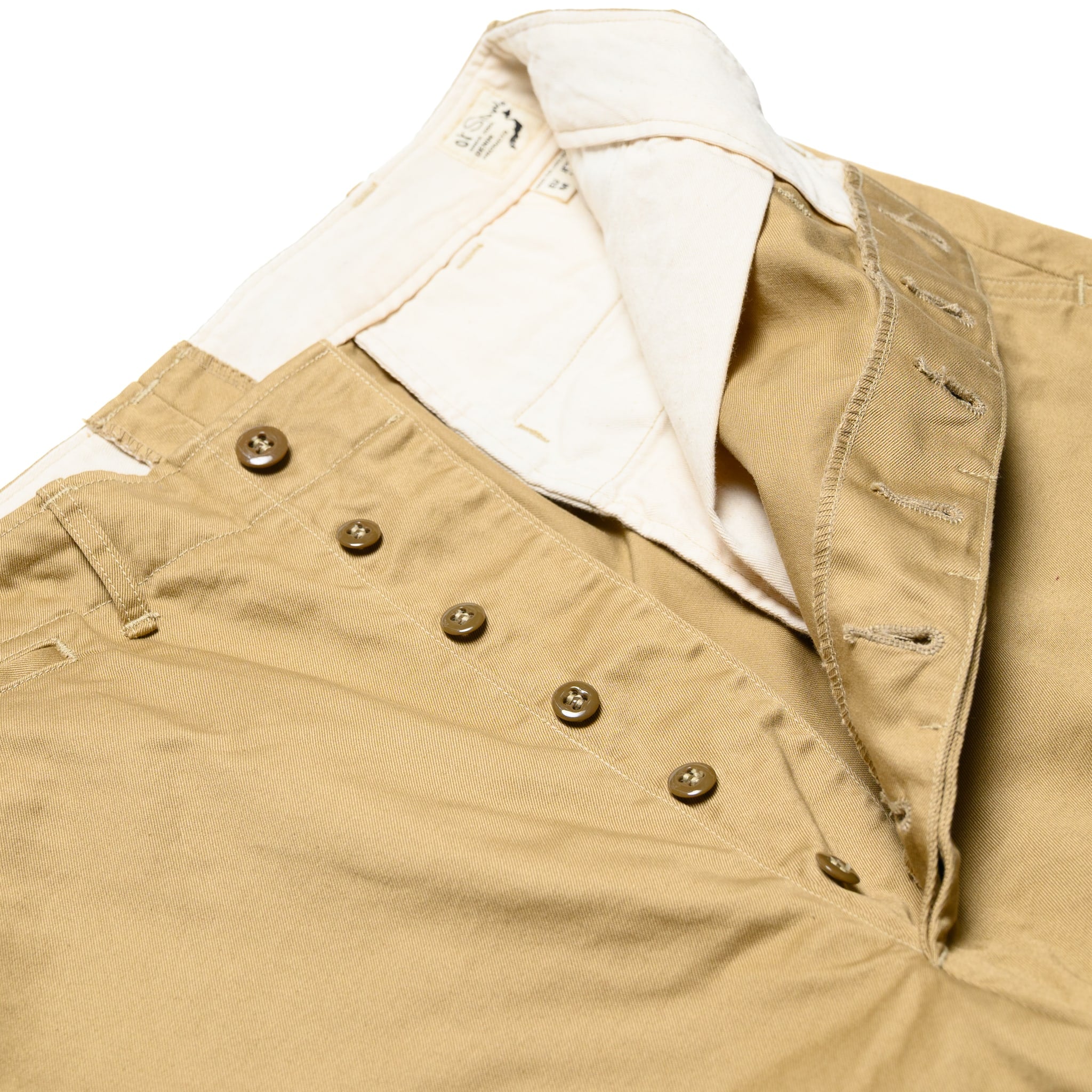 Vintage Fit Army Trousers - Dark Khaki