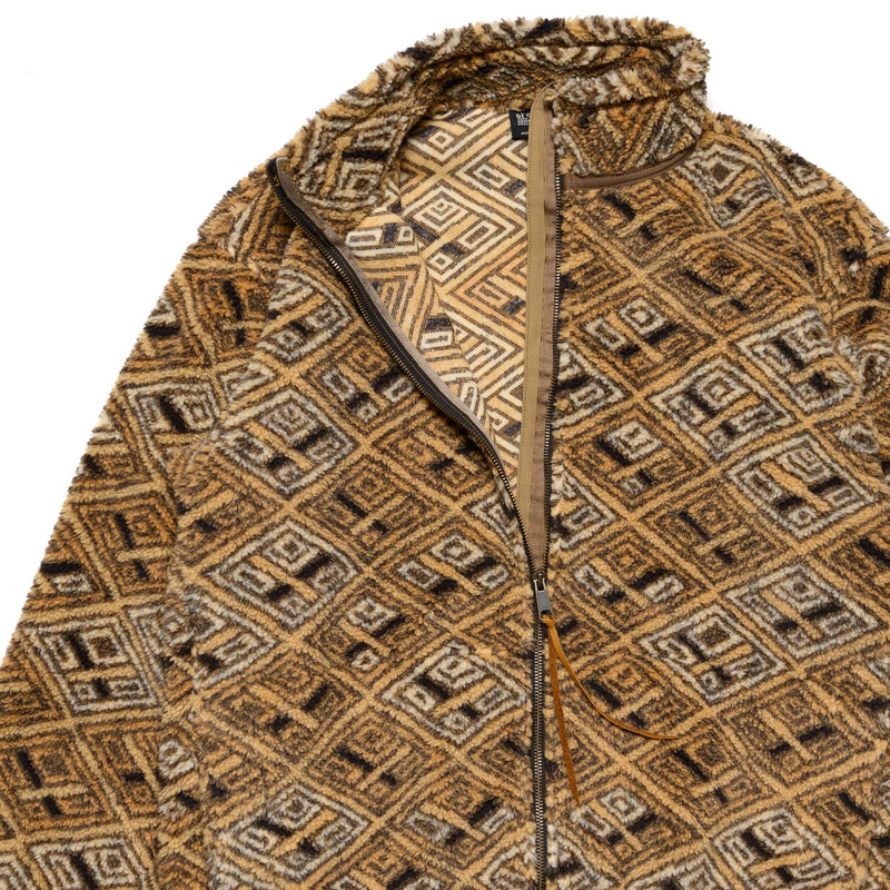 African Pattern Boa Fleece Jacket