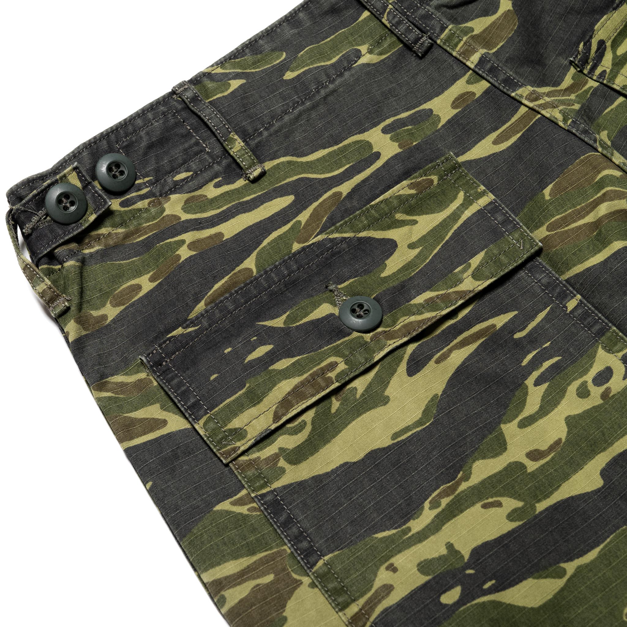 orSlow 01-7002-TGC U.S. Army Fatigue Shorts Tiger Camo | BlackBlue