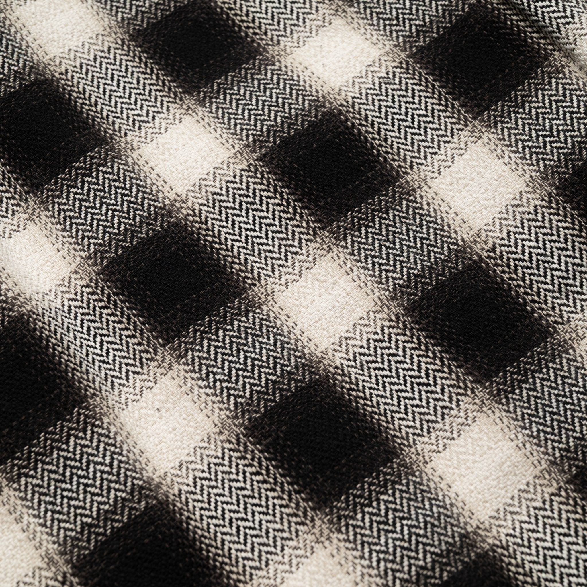 OC Relax Fit Heavyweight Flannel Shirt - Black Check