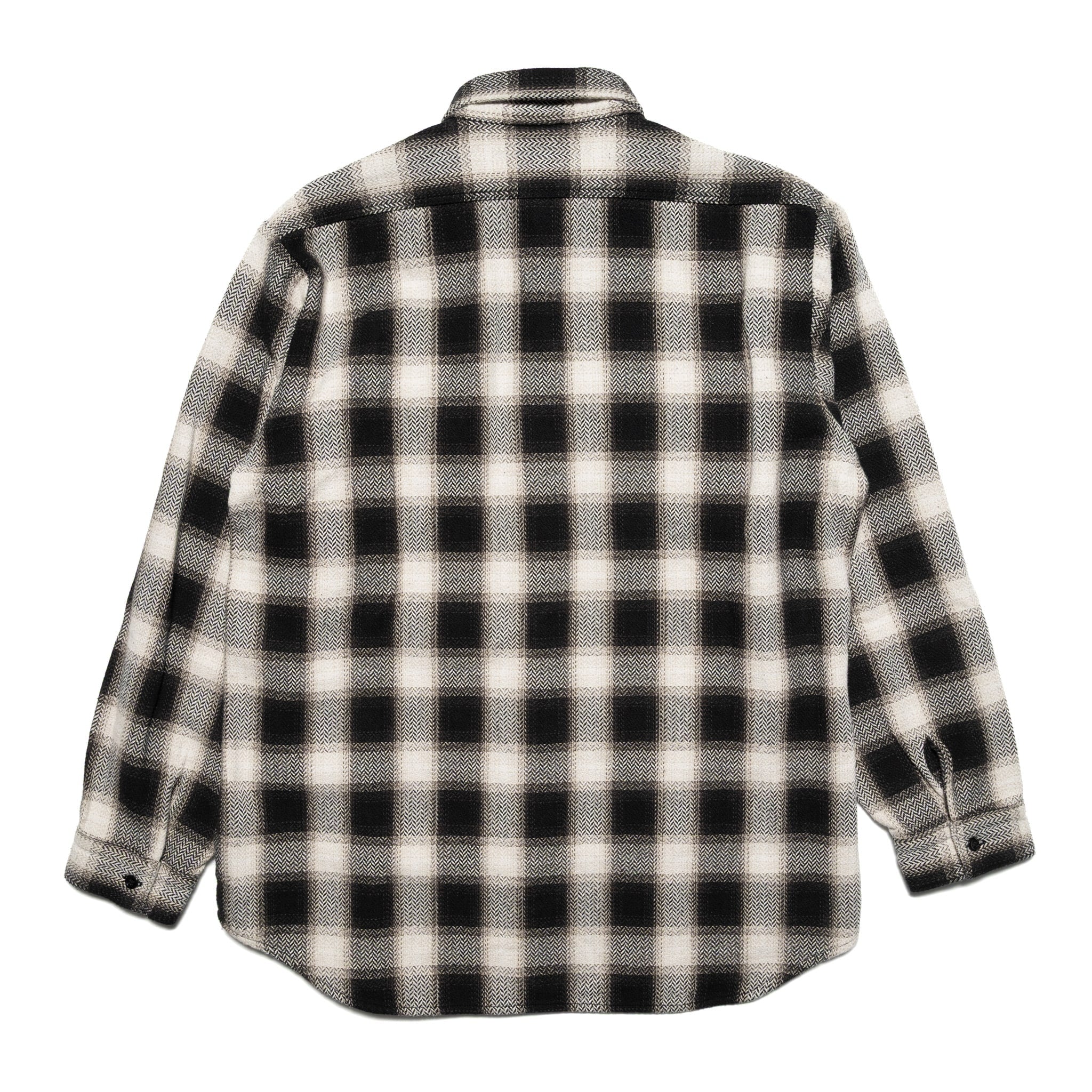 OC Relax Fit Heavyweight Flannel Shirt - Black Check