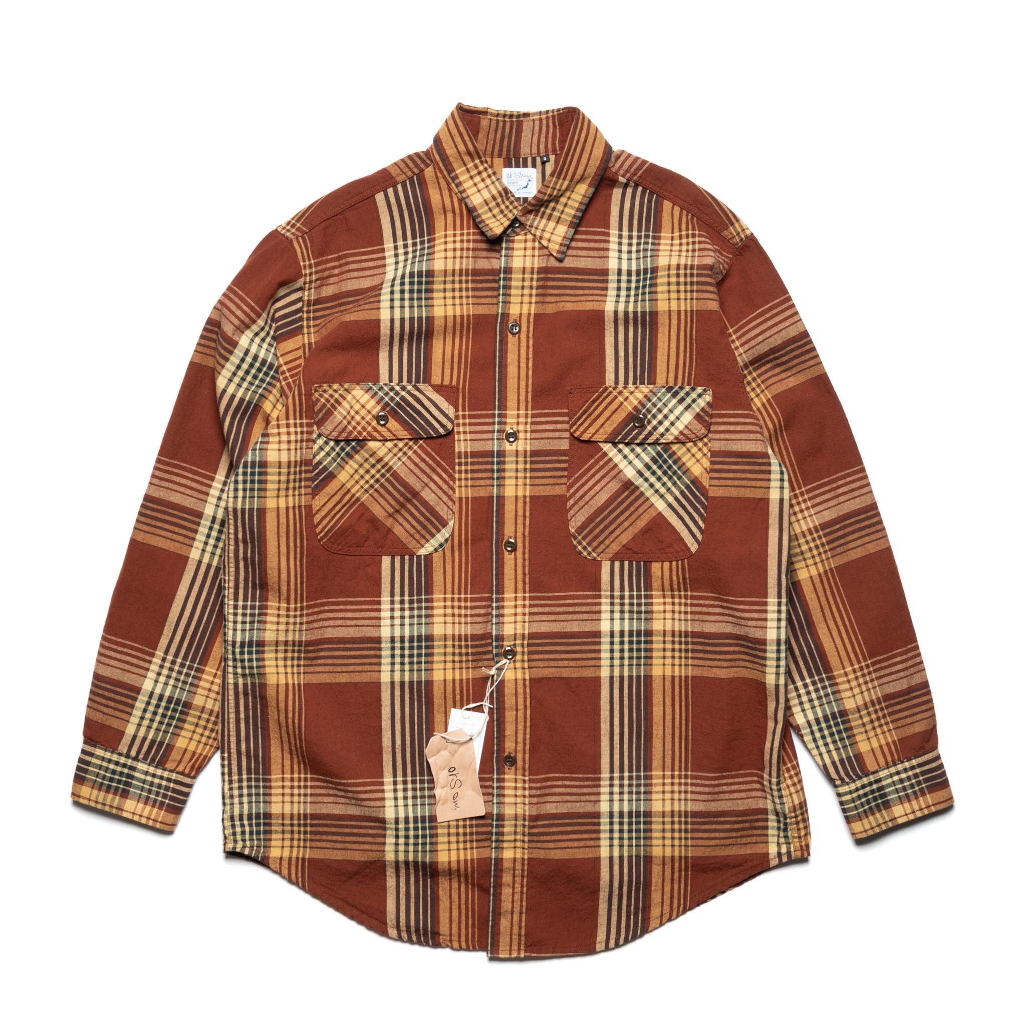 orSlow 01-8064-C53 Original Check Work Shirt With Flap Pocket