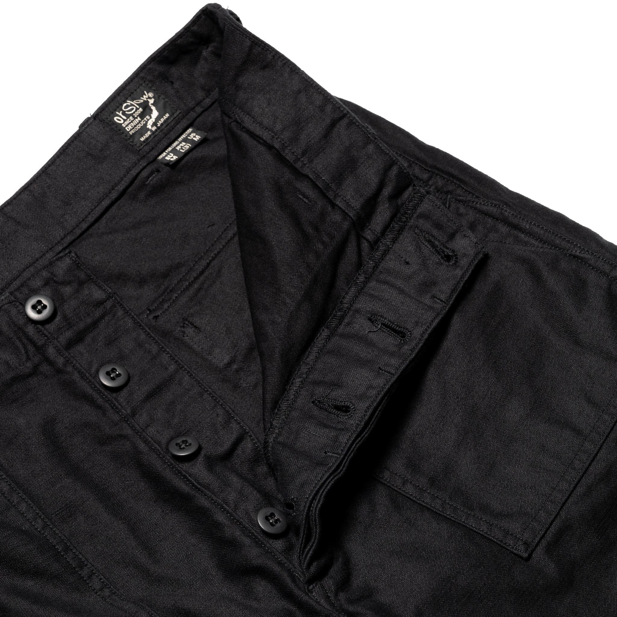 orSlow 01-5002-J61 U.S Army Fatigue Pants (Regular Fit) Black