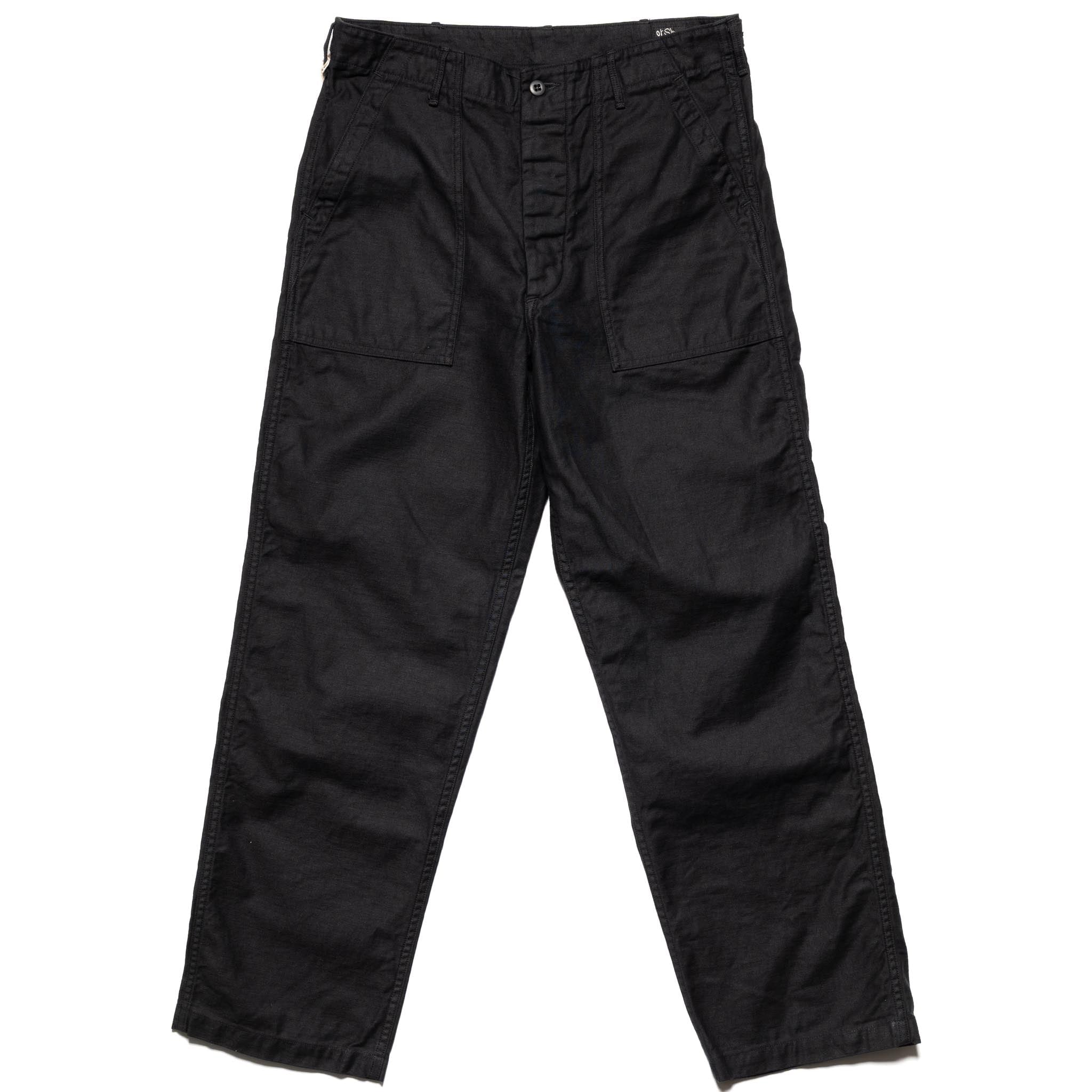 orSlow 01-5002-J61 U.S Army Fatigue Pants (Regular Fit) Black