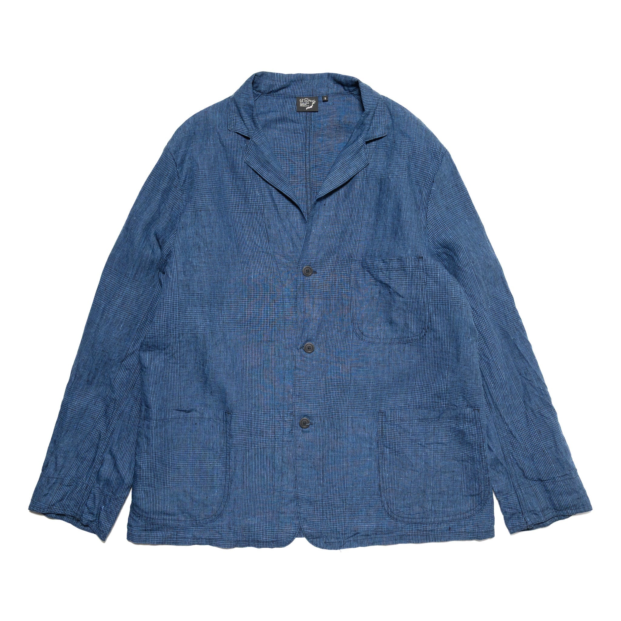 Simple Light Jacket - Indigo Check