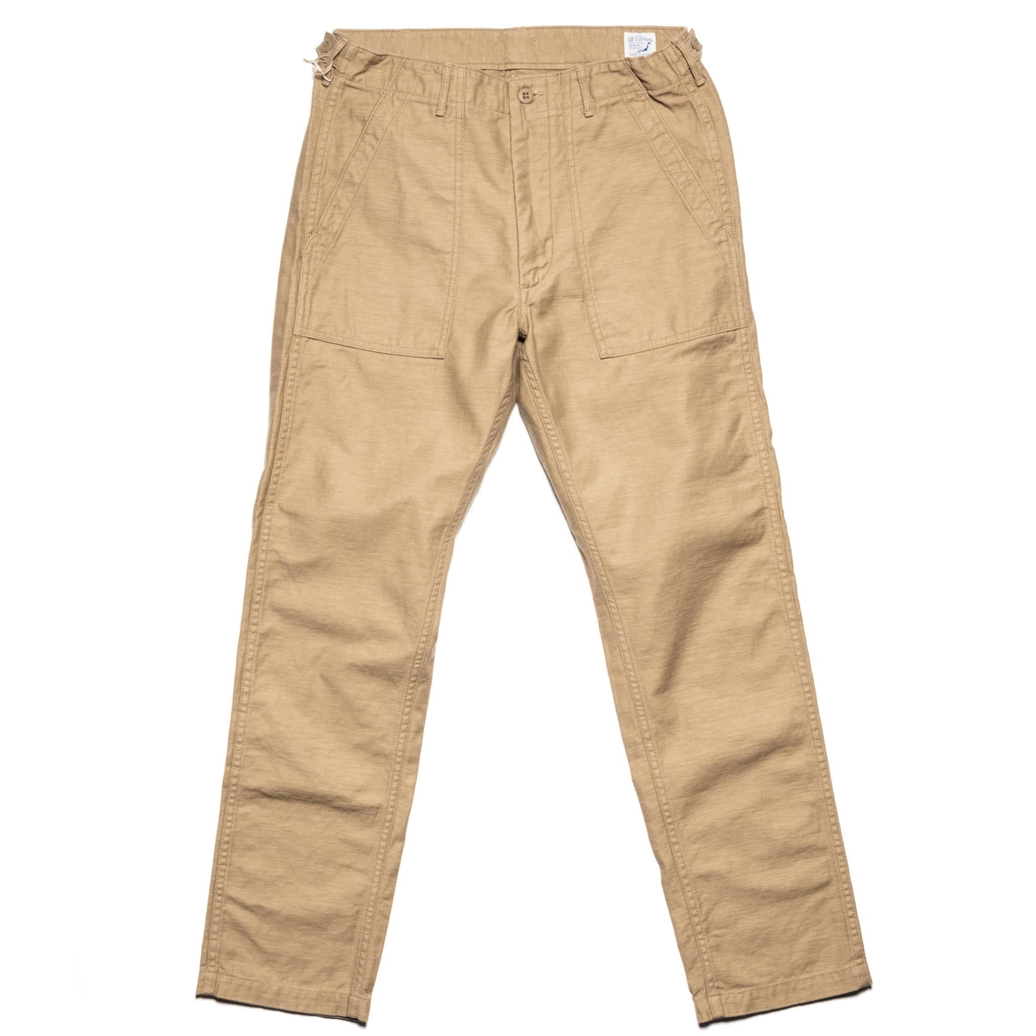 orSlow 01-5032-72 Slim Fit Fatigue Pants Sand Beige | BlackBlue