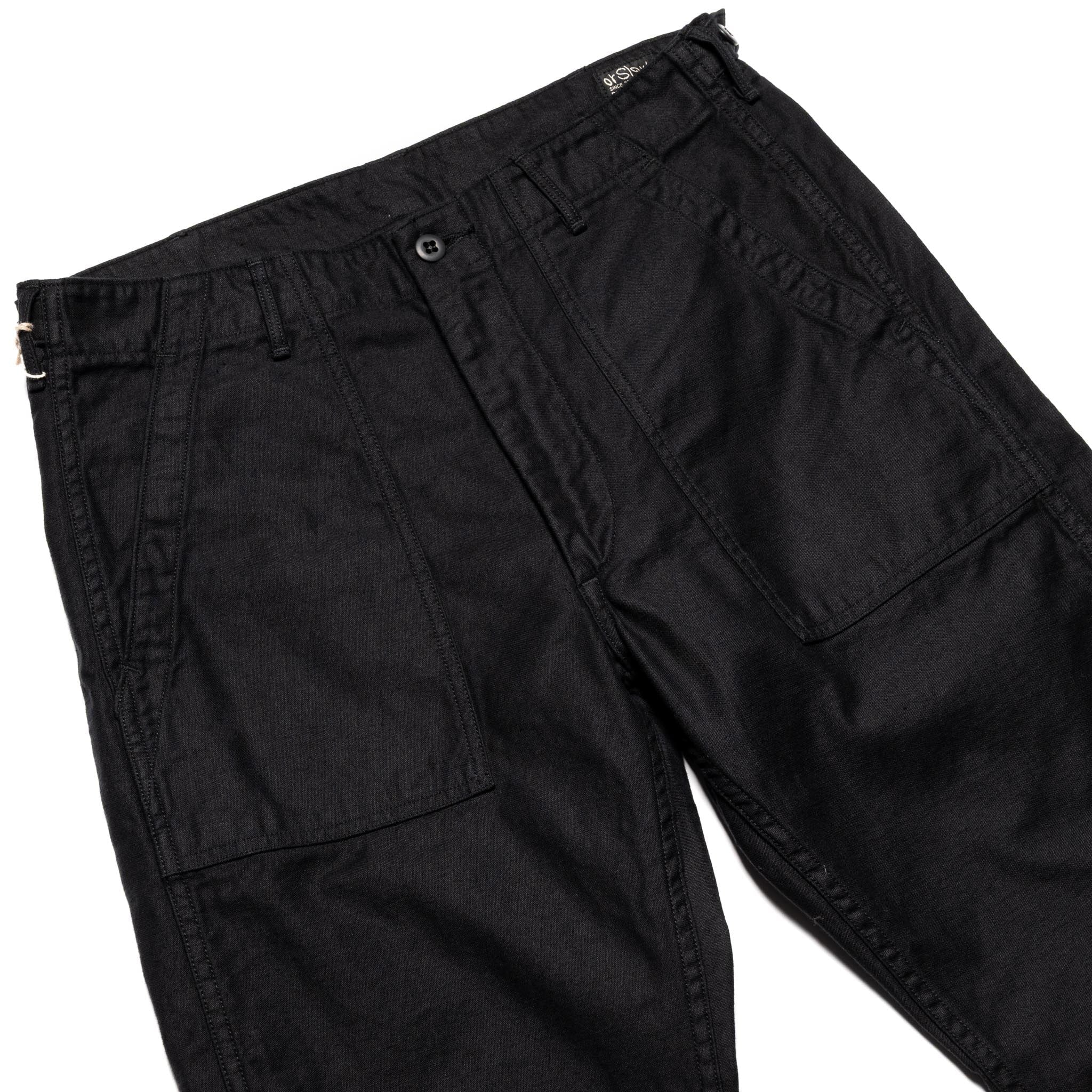 orSlow 01-5032-J61 Slim Fit Fatigue Pants Black | BlackBlue