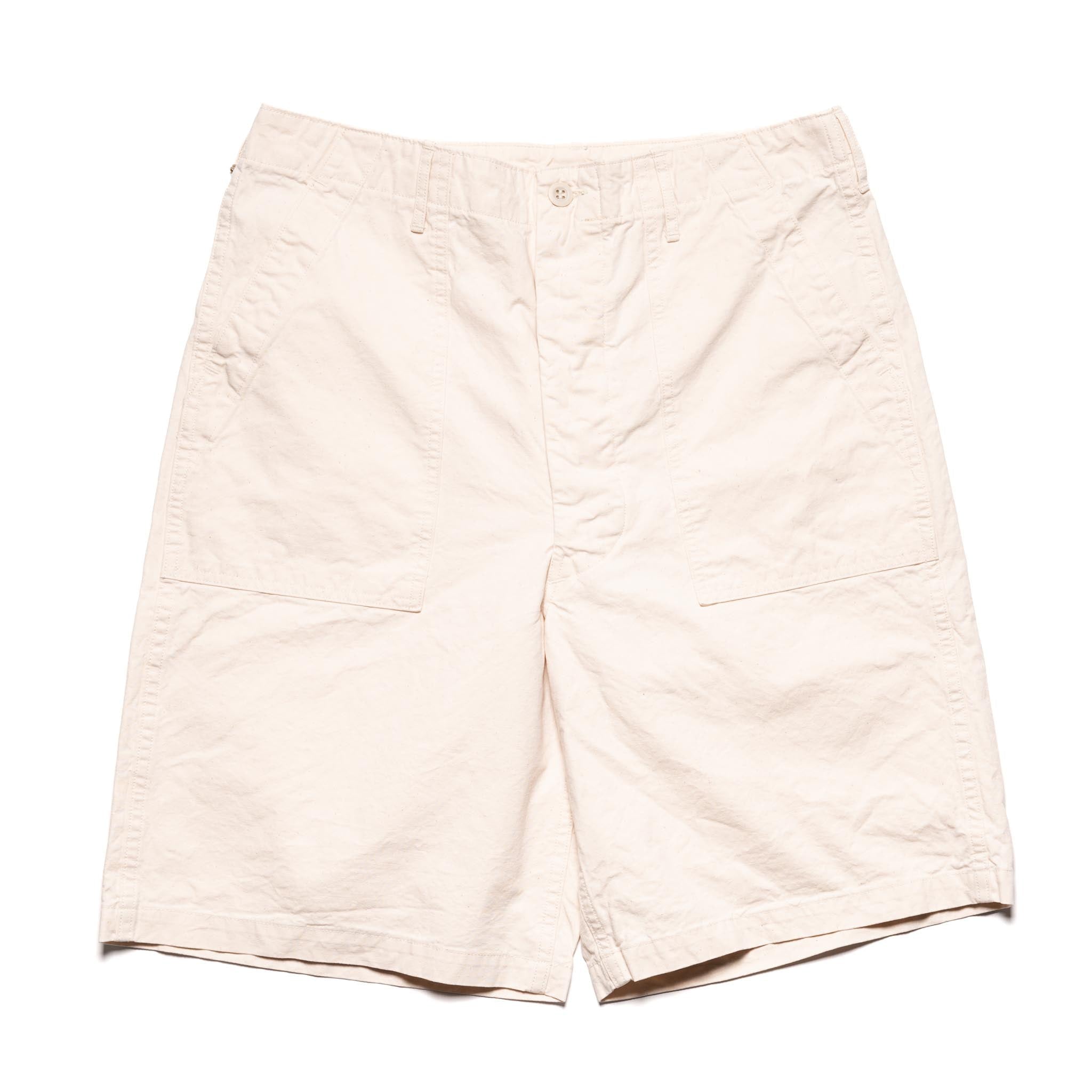 orSlow 01-7103-M66 Summer Fatigue Shorts Ecru | BlackBlue