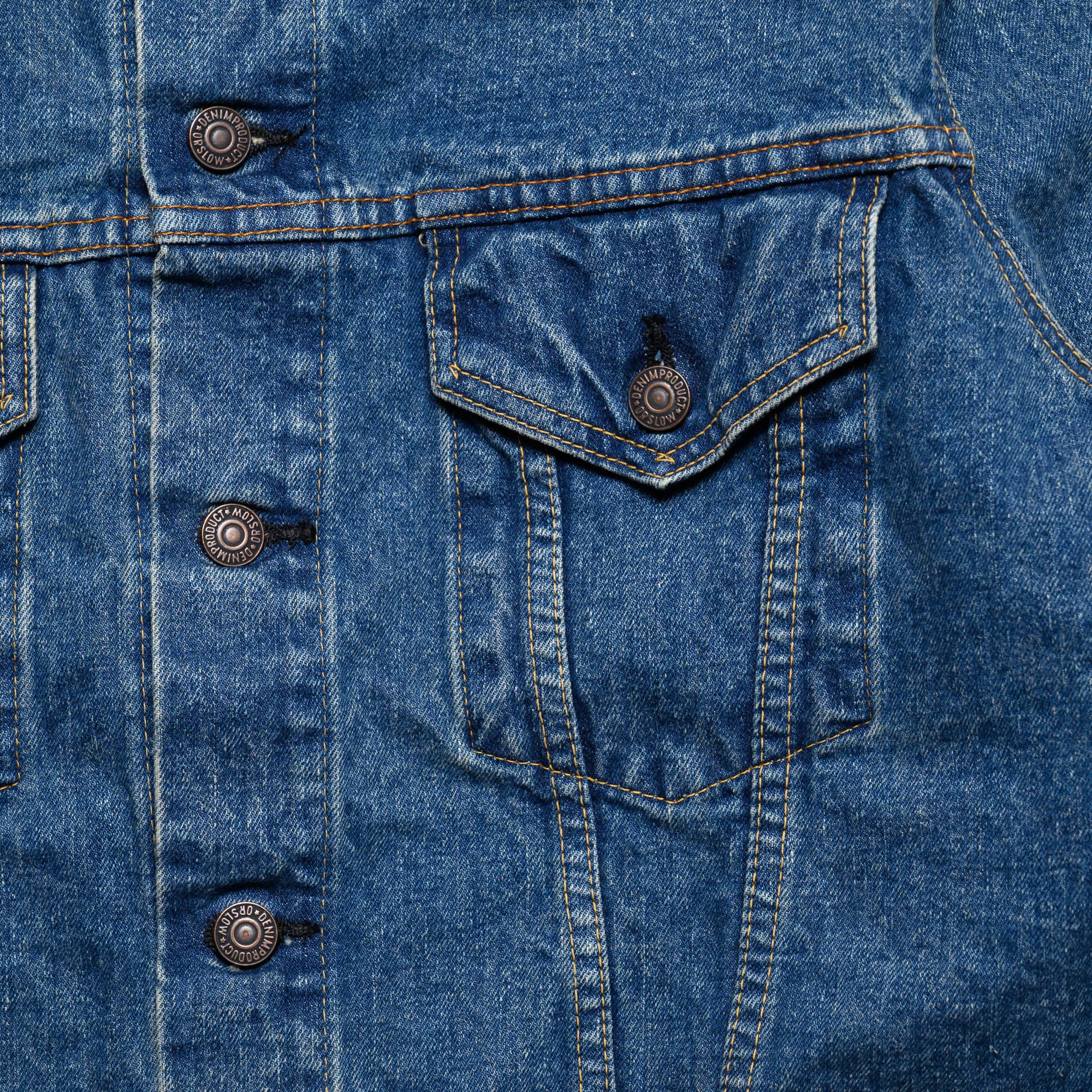 orSlow Type 3 1960's Denim Jacket Used Wash Chest Pocket