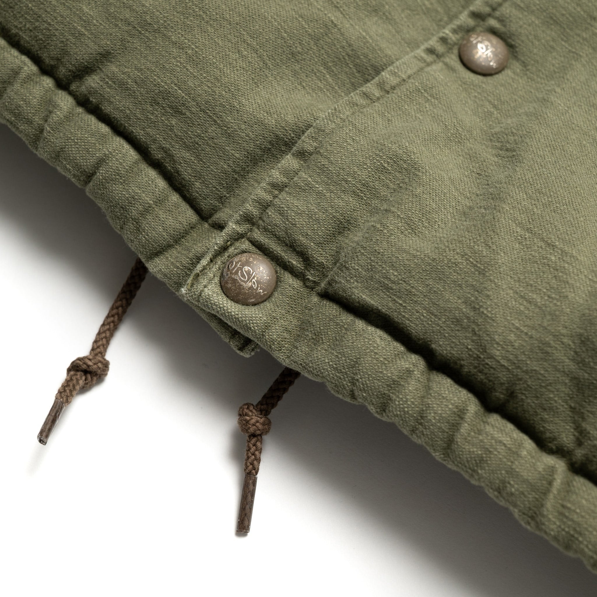 Vintage Washed Coach Jacket With Fleece Lining - Dark Olive