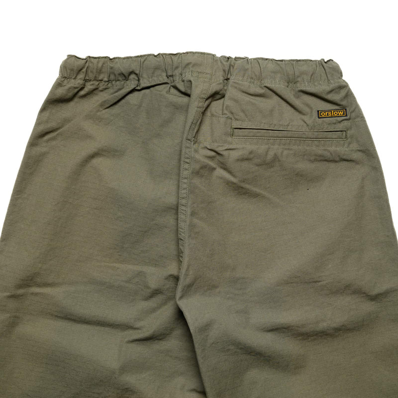 orSlow New Yorker Pant Army Green Ripstop Rear Detail