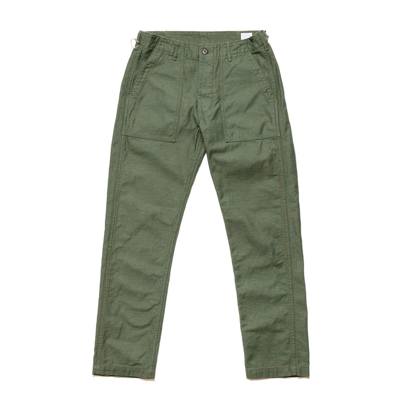 orSlow US Army Fatigue Pants (Slim Fit) Green Front