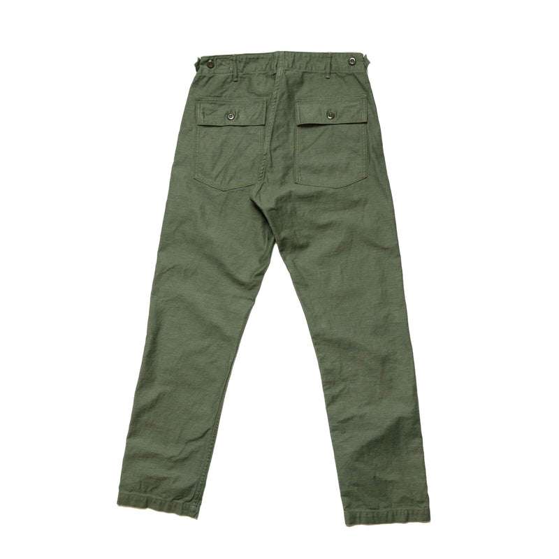 orSlow US Army Fatigue Pants (Slim Fit) Green Rear