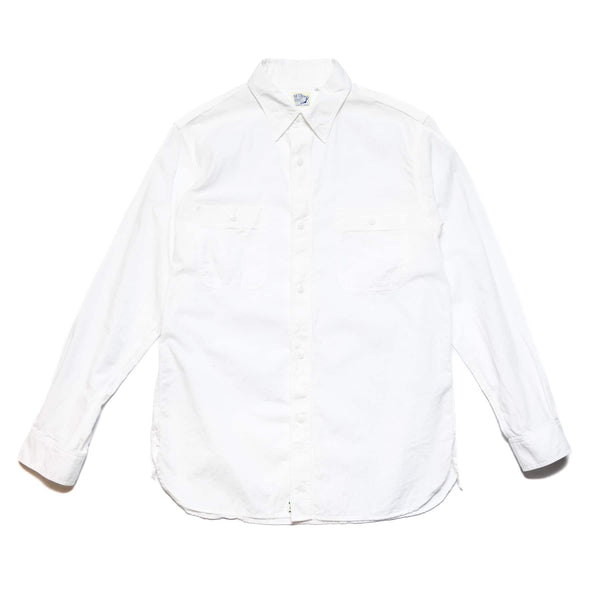 White Chambray Work Shirt - White