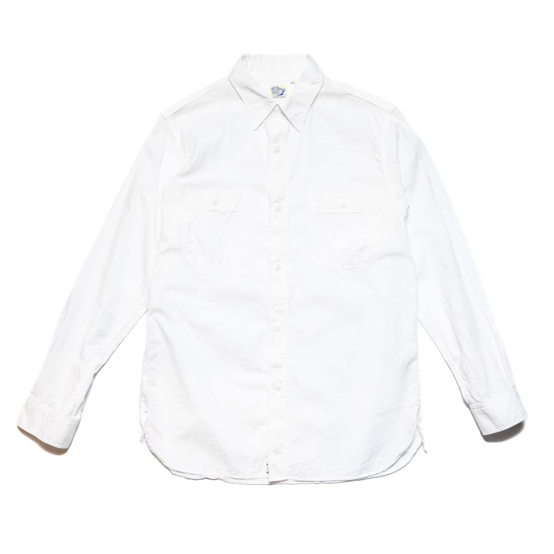 White Chambray Work Shirt - White