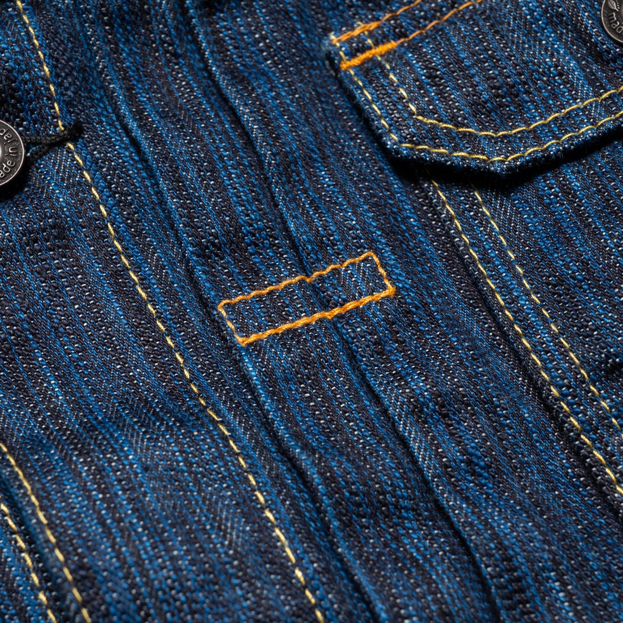 Pure Blue Japan 6225-D Waterfall Denim Type 2 Jacket Dark Indigo