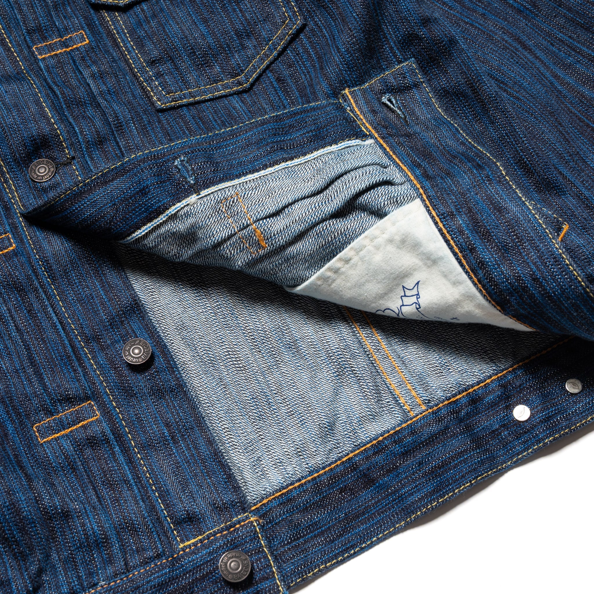Pure Blue Japan 6225-D Waterfall Denim Type 2 Jacket Dark Indigo