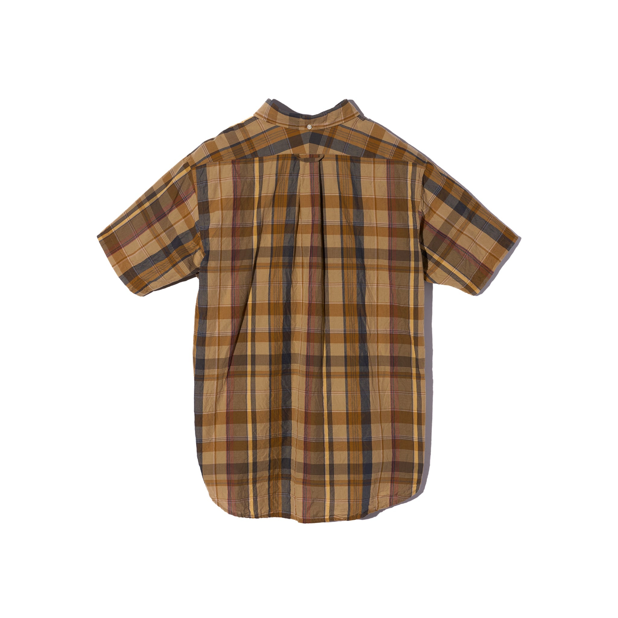 Popover BD Shirt - Olive Cotton Madras Plaid
