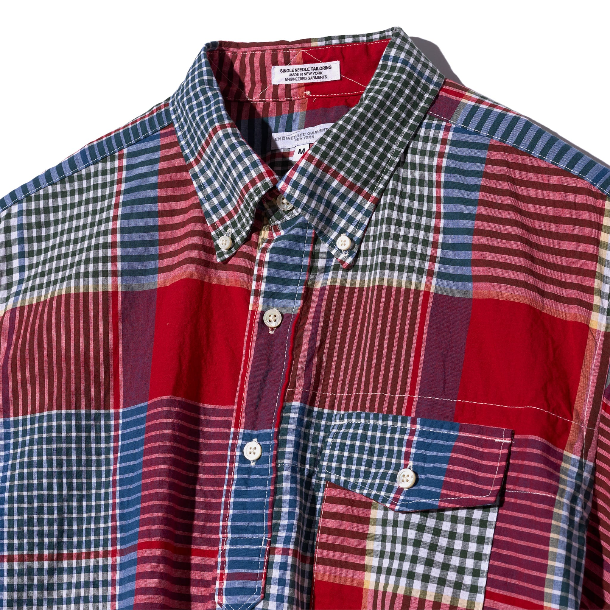 Popover BD Shirt - Red/Green Cotton Big Madras Plaid