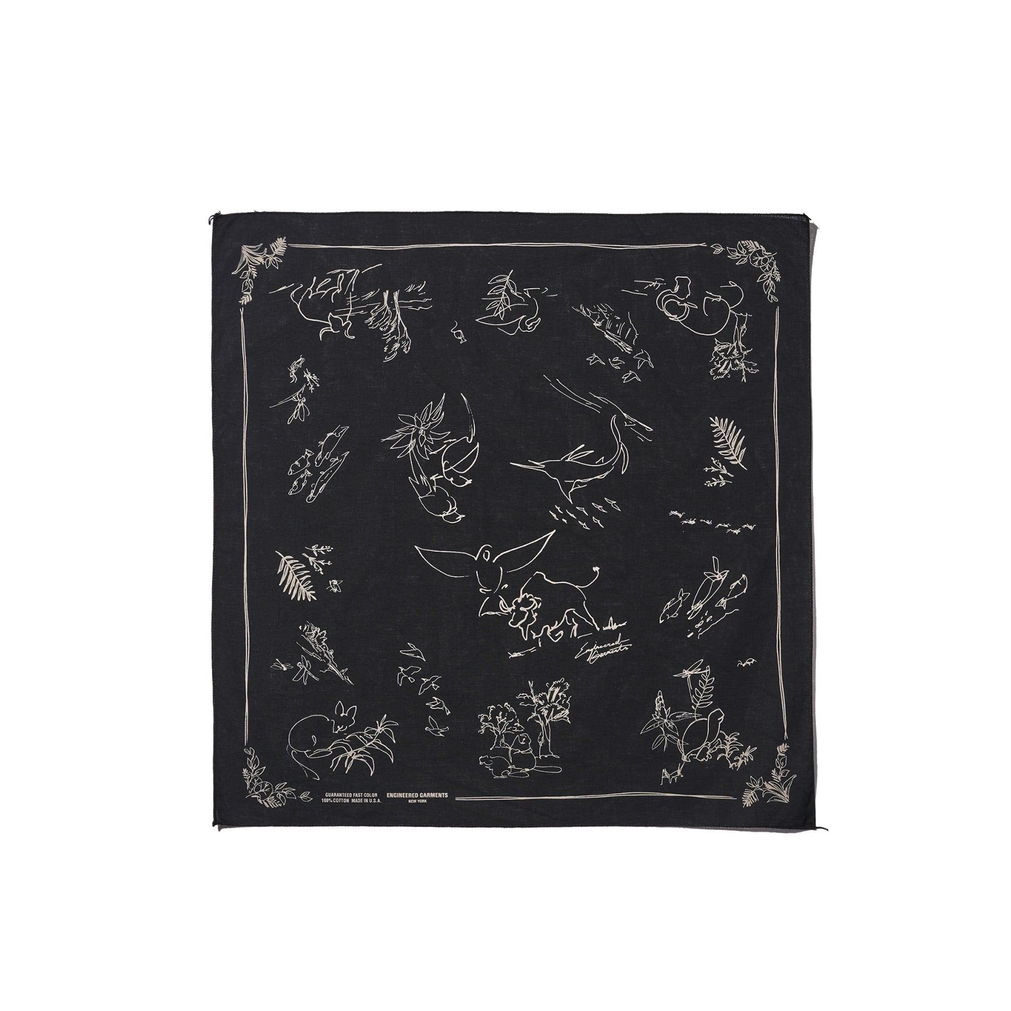 Printed Bandana - Black Animal