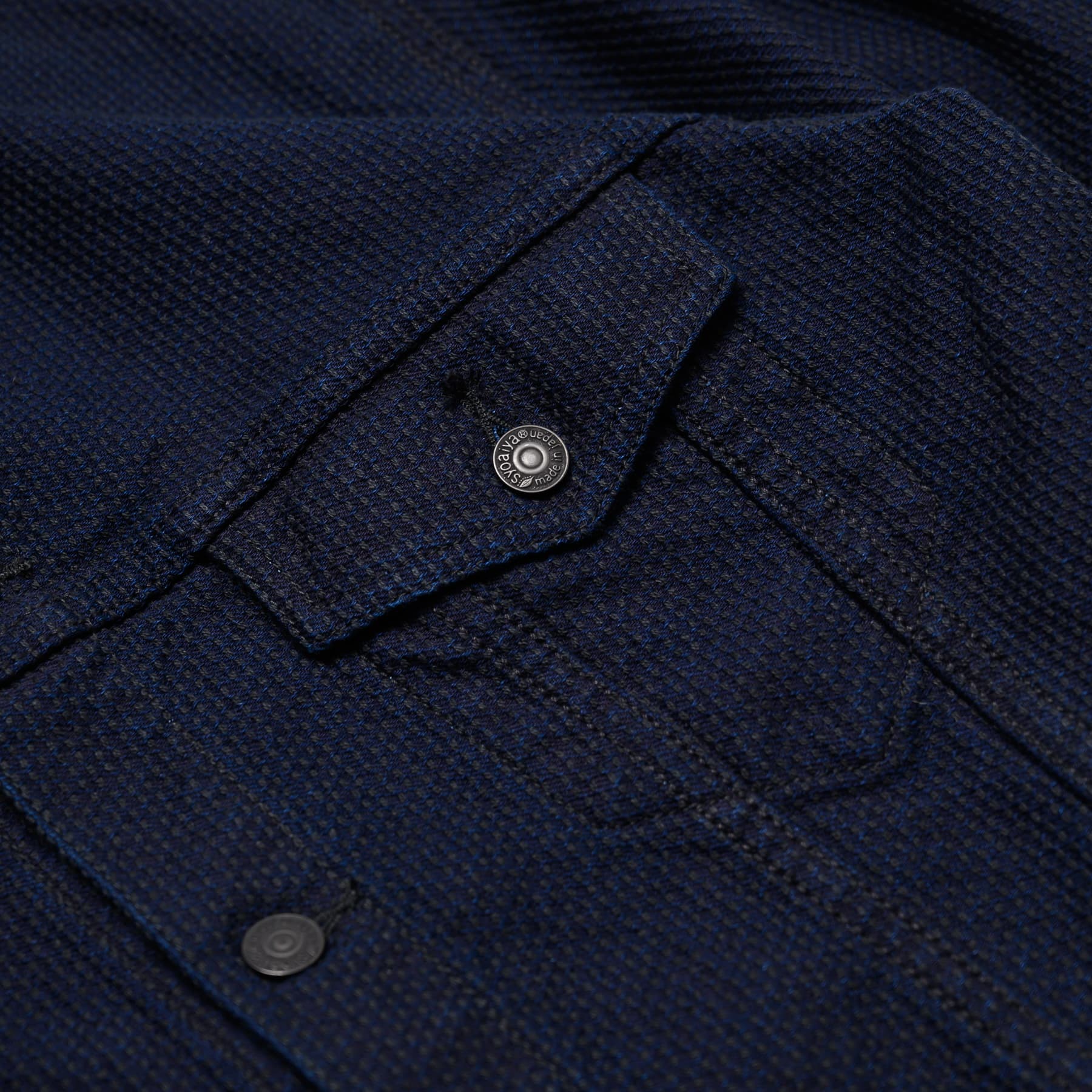 6221-ID Sashiko Denim Type 3 Jacket - Indigo/Black