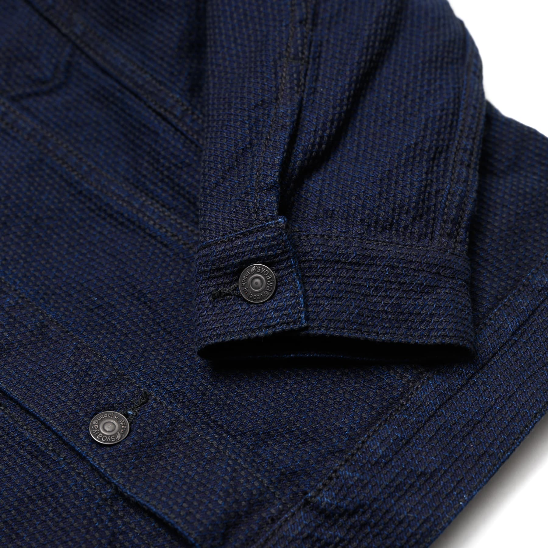 6221-ID Sashiko Denim Type 3 Jacket - Indigo/Black