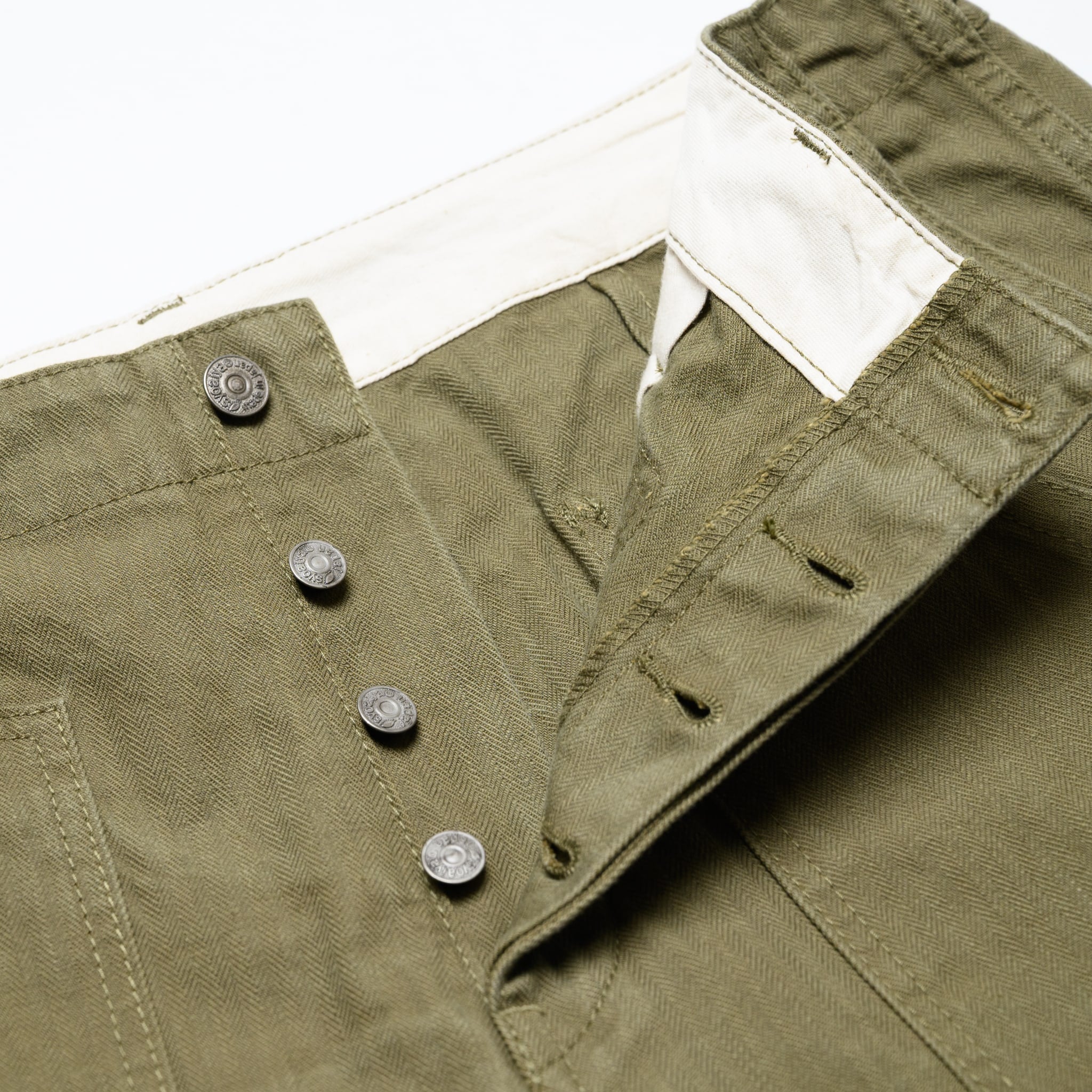 SP-1179-OLV Sulfur Dyed Herringbone Work Shorts - Olive