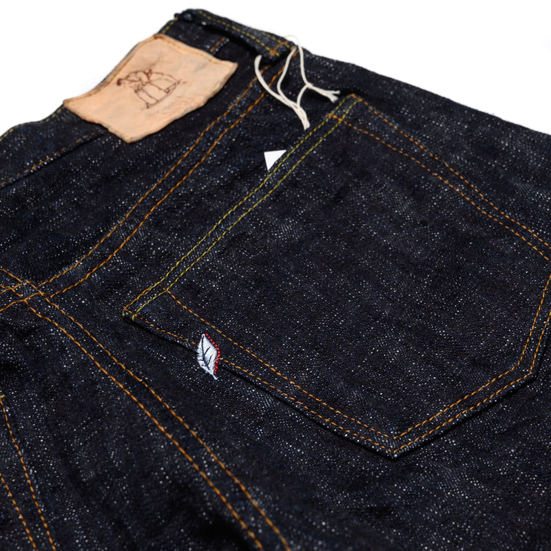 Pure Blue Japan WSB-019 16oz Double Slub Selvedge Denim Relaxed Taper Indigo Pocket Embroidery Detail