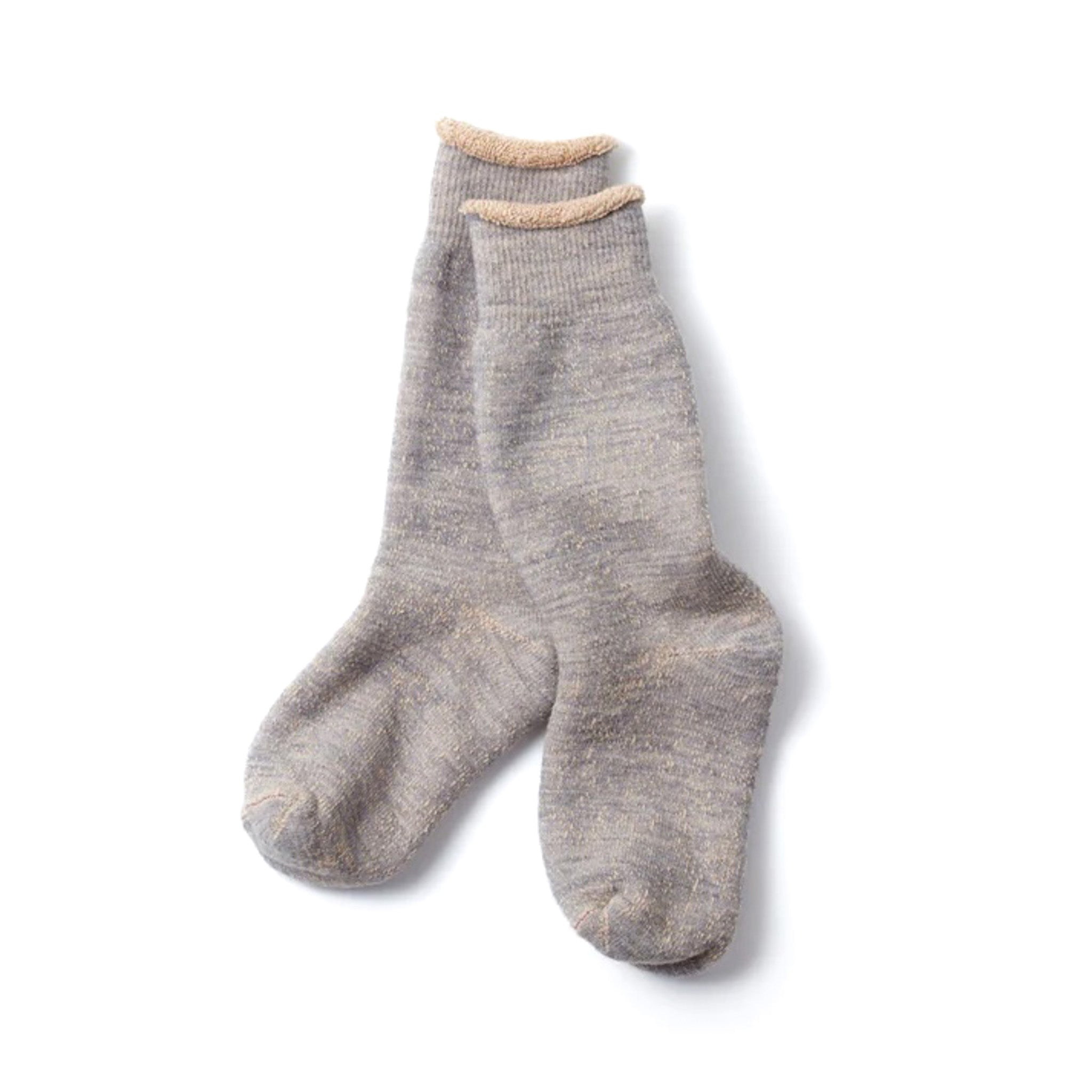 R1001-BR Double Face Crew - Gray /Brown