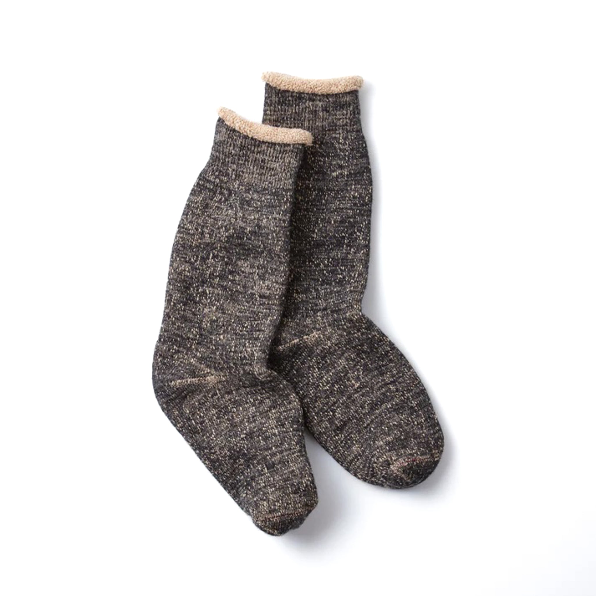 R1001-BR Double Face Crew - Black/Brown