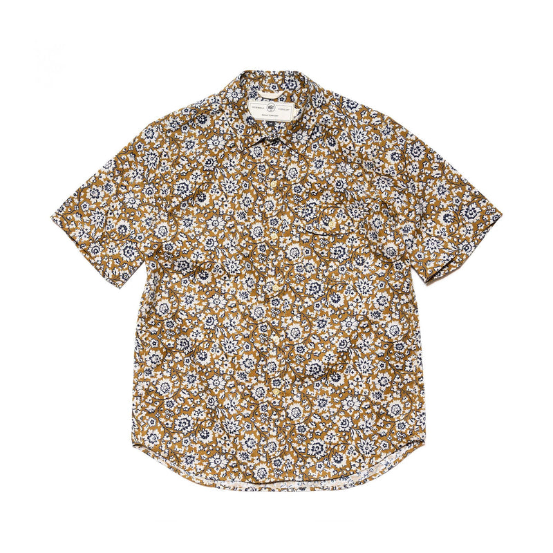 Rogue Territory Maker Shirt Short Sleeve Gold Floral Front