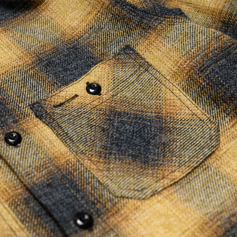 Rogue Territory BM Shirt Gold Ombre Plaid Pocket